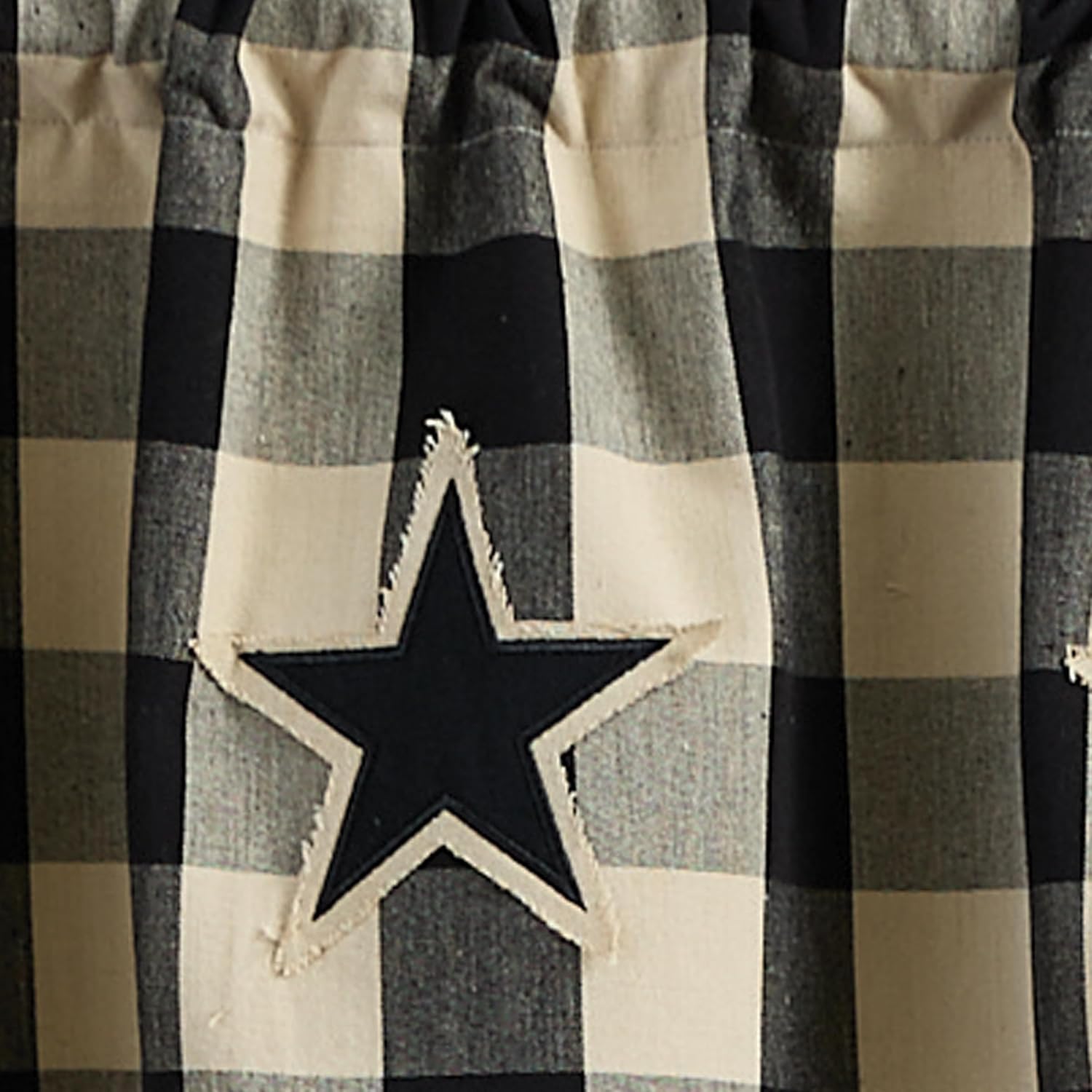 Park Designs Wicklow Star Black Swags Pair 72 x 36