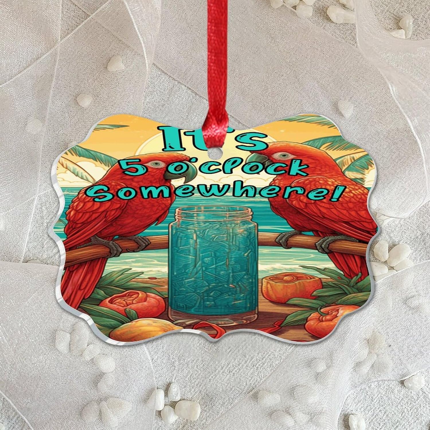 3 Acrylic Christmas Ornaments 2024 Fun Decor Baubles