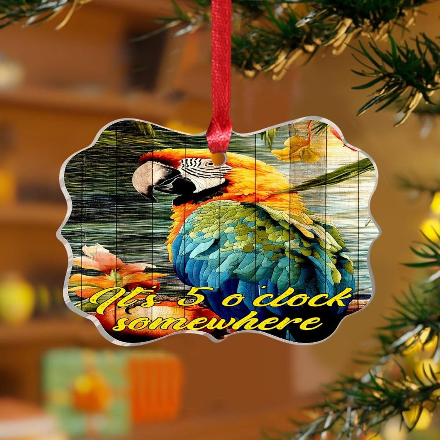 3 Inch Acrylic Christmas Ornaments 2024 Five Oclock Somewhere Decor