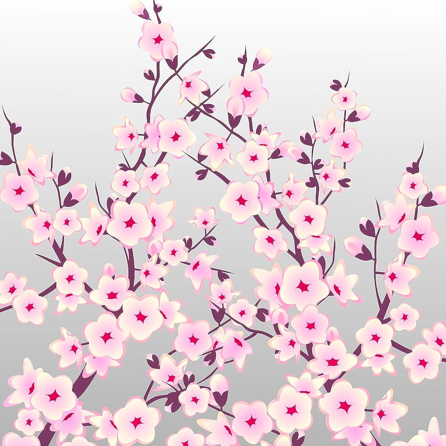 CafePress Cherry Blossom Round 4 Inch MDF Wooden Hanging Ornament