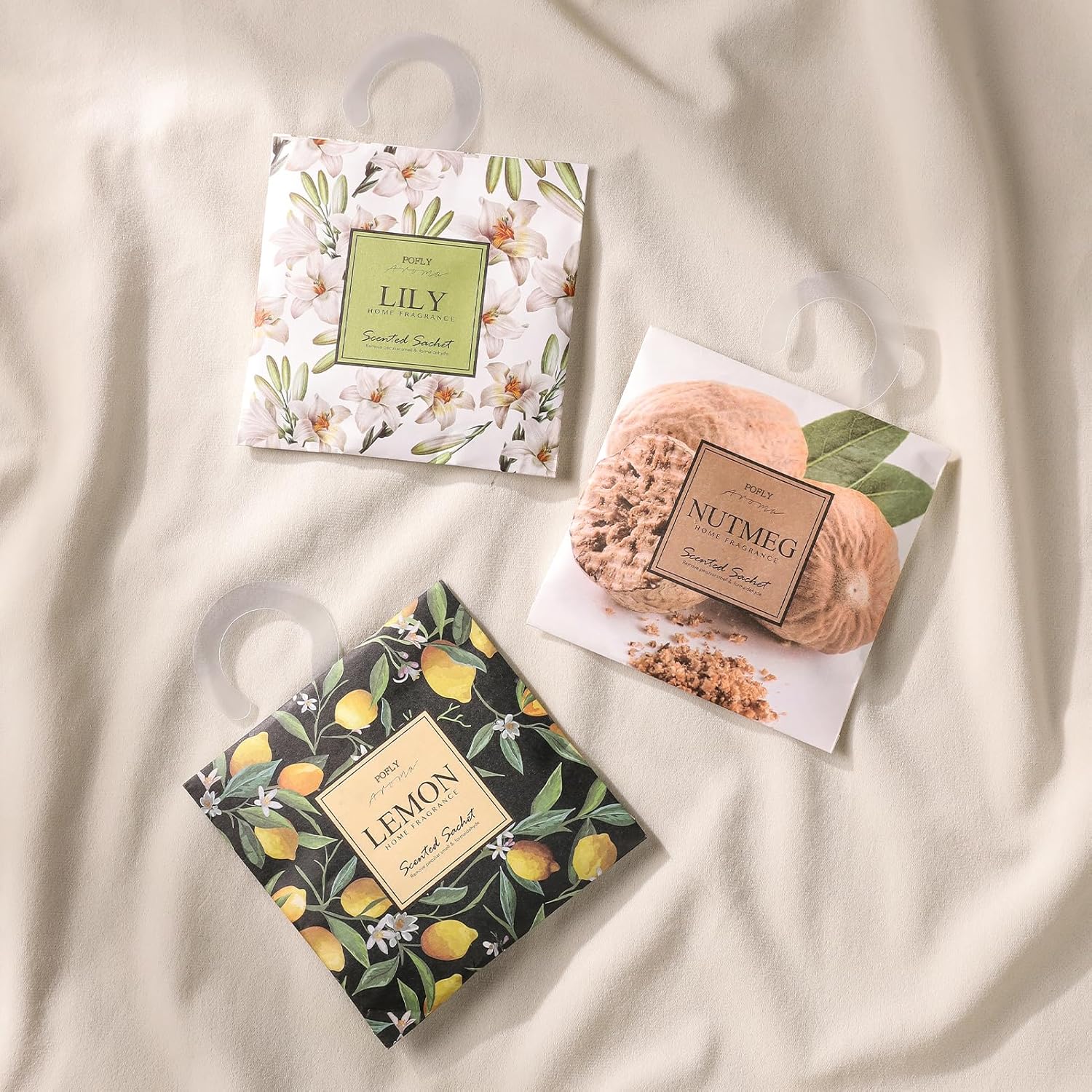 12 Vanilla Scented Sachets for Drawer and Closet
