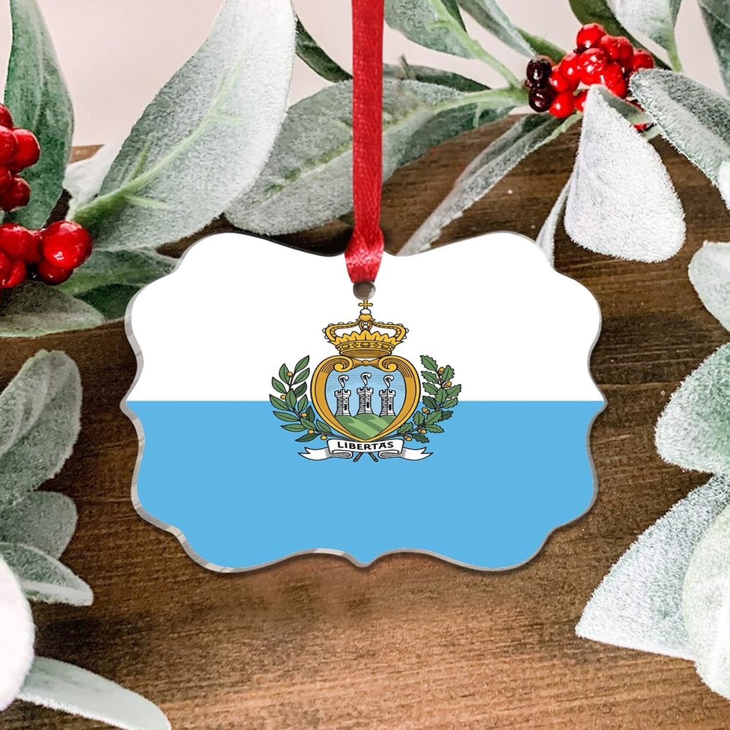 3 Inch Clear Acrylic Christmas Ornaments 2023 San Marino Decor