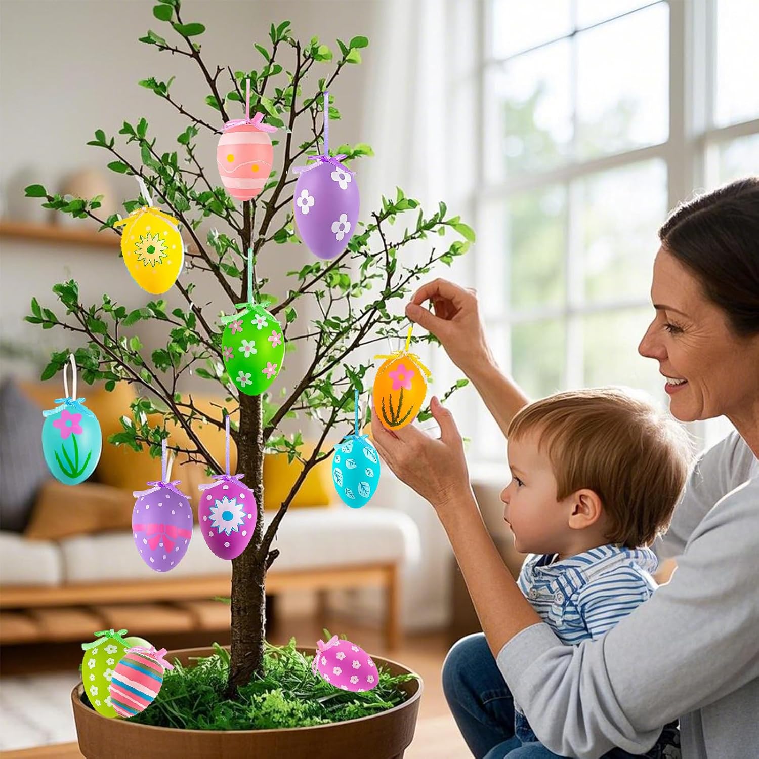 Sengocis Plastic Easter Decorations Eggs