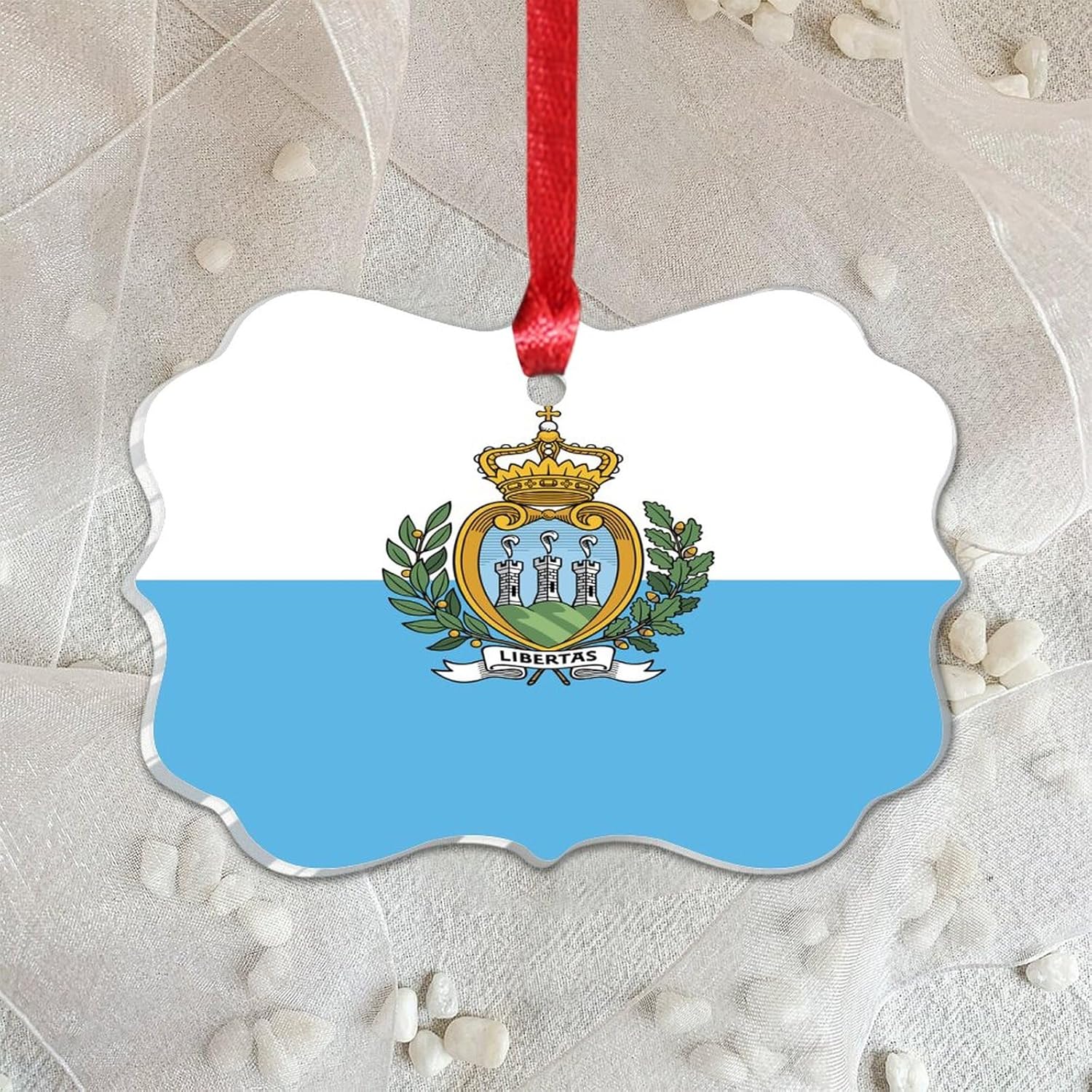 3 Inch Clear Acrylic Christmas Ornaments 2023 San Marino Decor