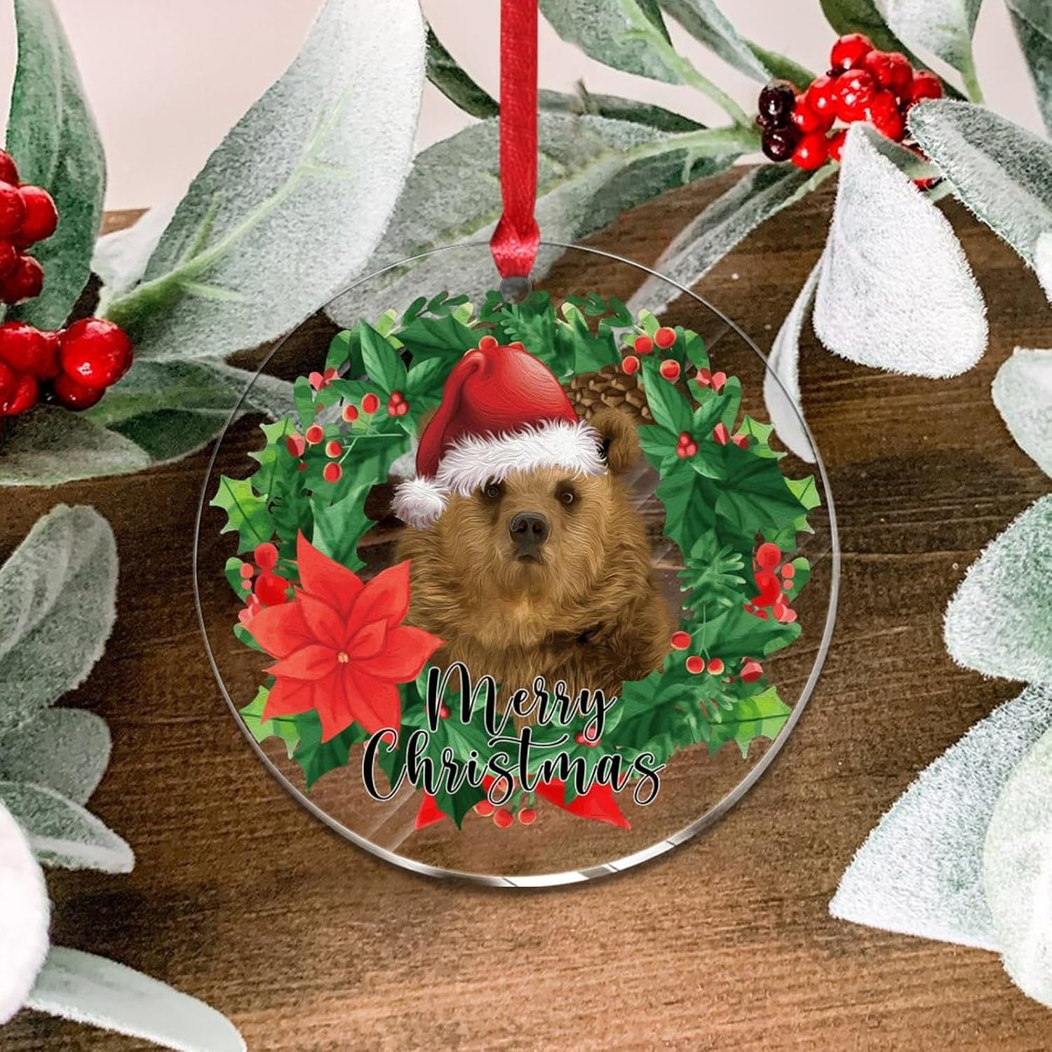 2023 Animal Woodland Acrylic Christmas Ornaments Bauble Decorations