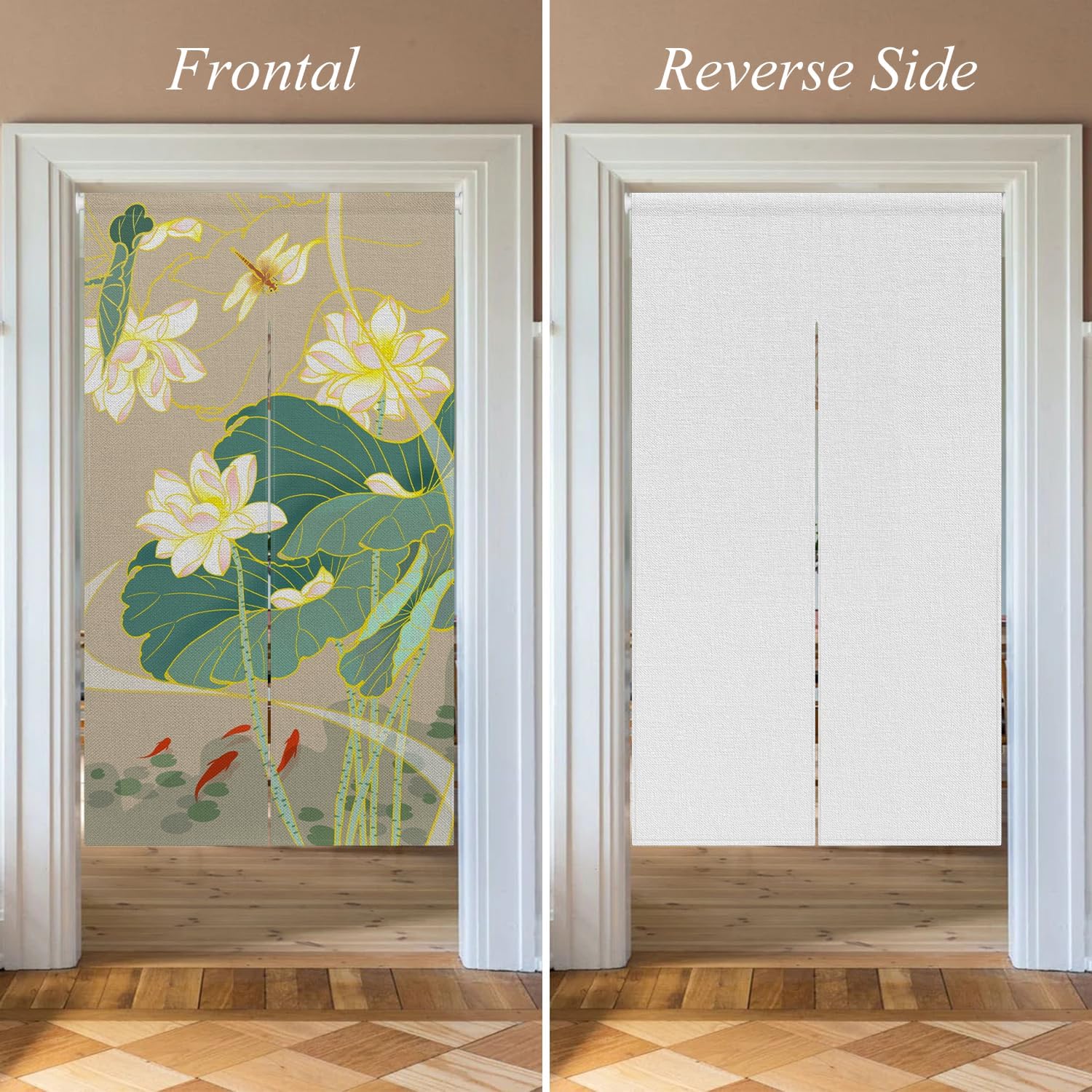 Japanese Noren Door Curtain with Ukiyoe Design