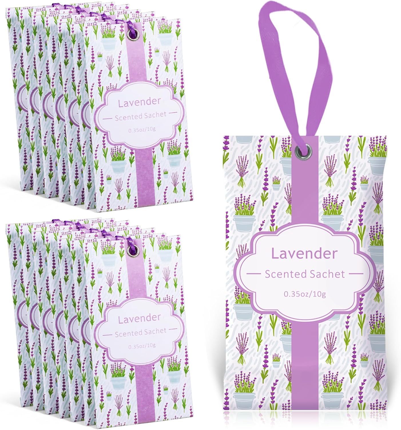 SCENTORINI Lavender Sachets Pack of 14 for Closets and Drawers