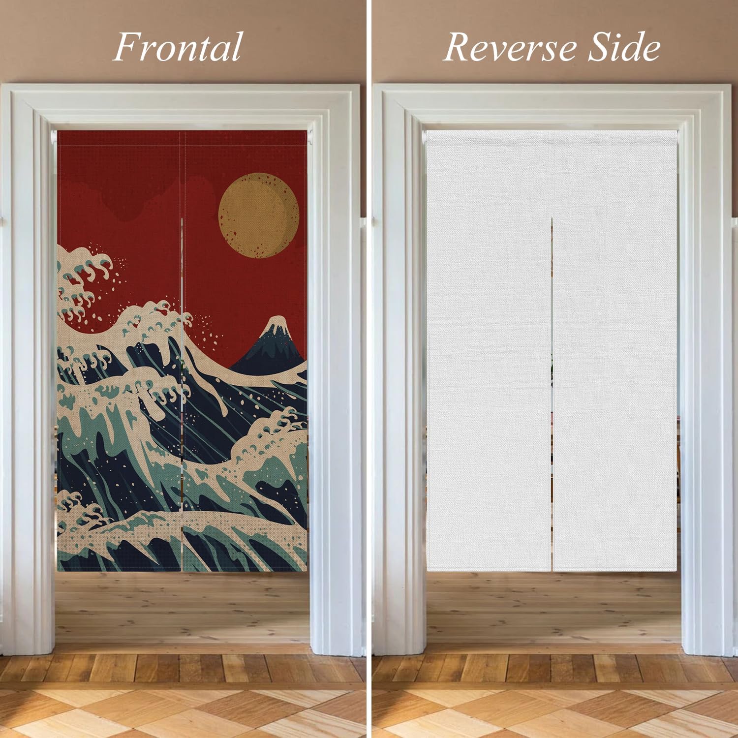 Noren Japanese Door Curtain with Sun Print
