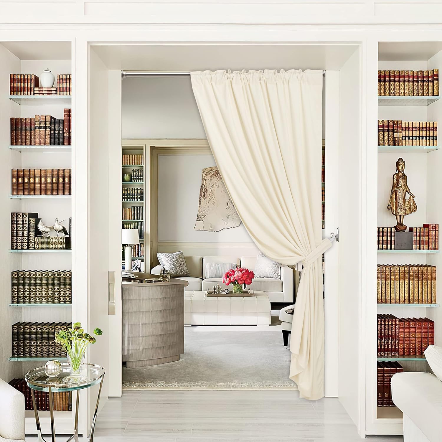 StangH Doorway Curtains Ivory White Panel
