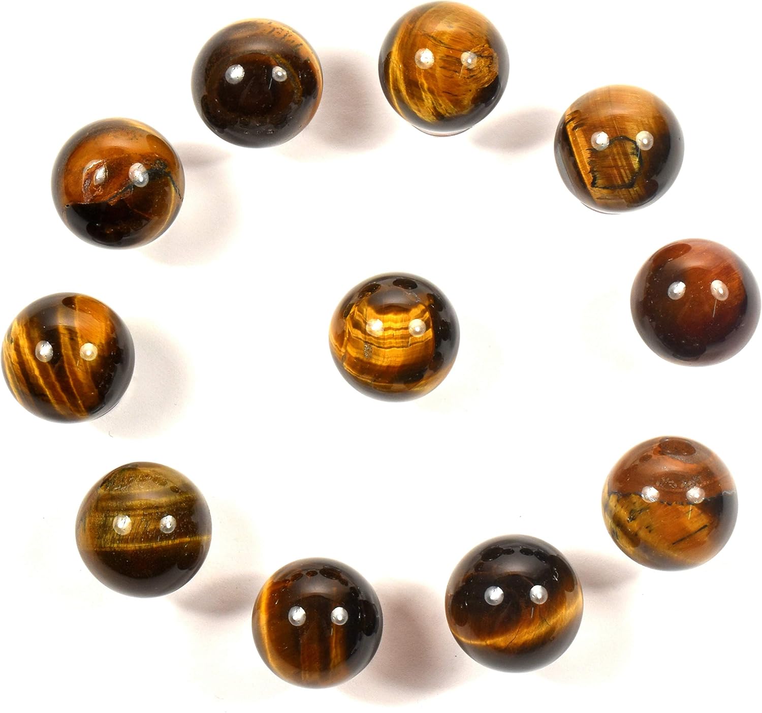 21mm Golden Yellow Tiger Eye Sphere Natural Decor Stone