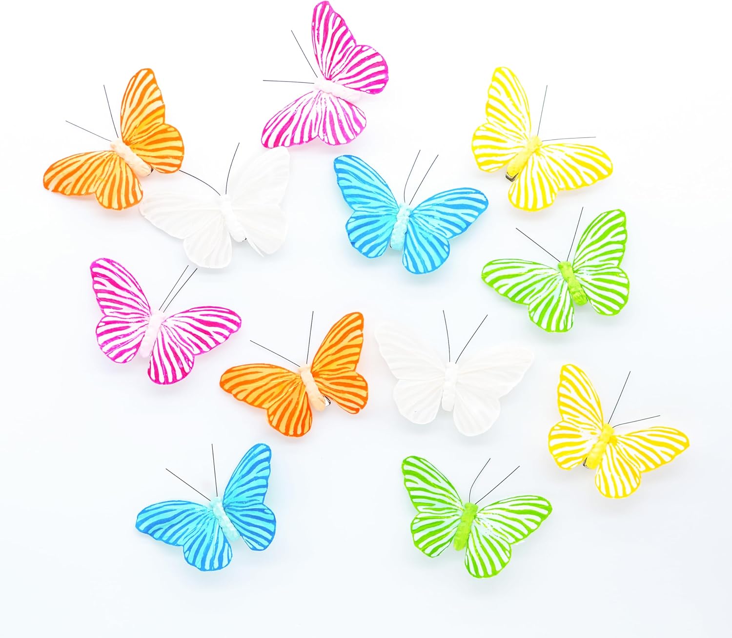 12PCS Zebra Butterfly Magnets Decoration Kit 4 Inch