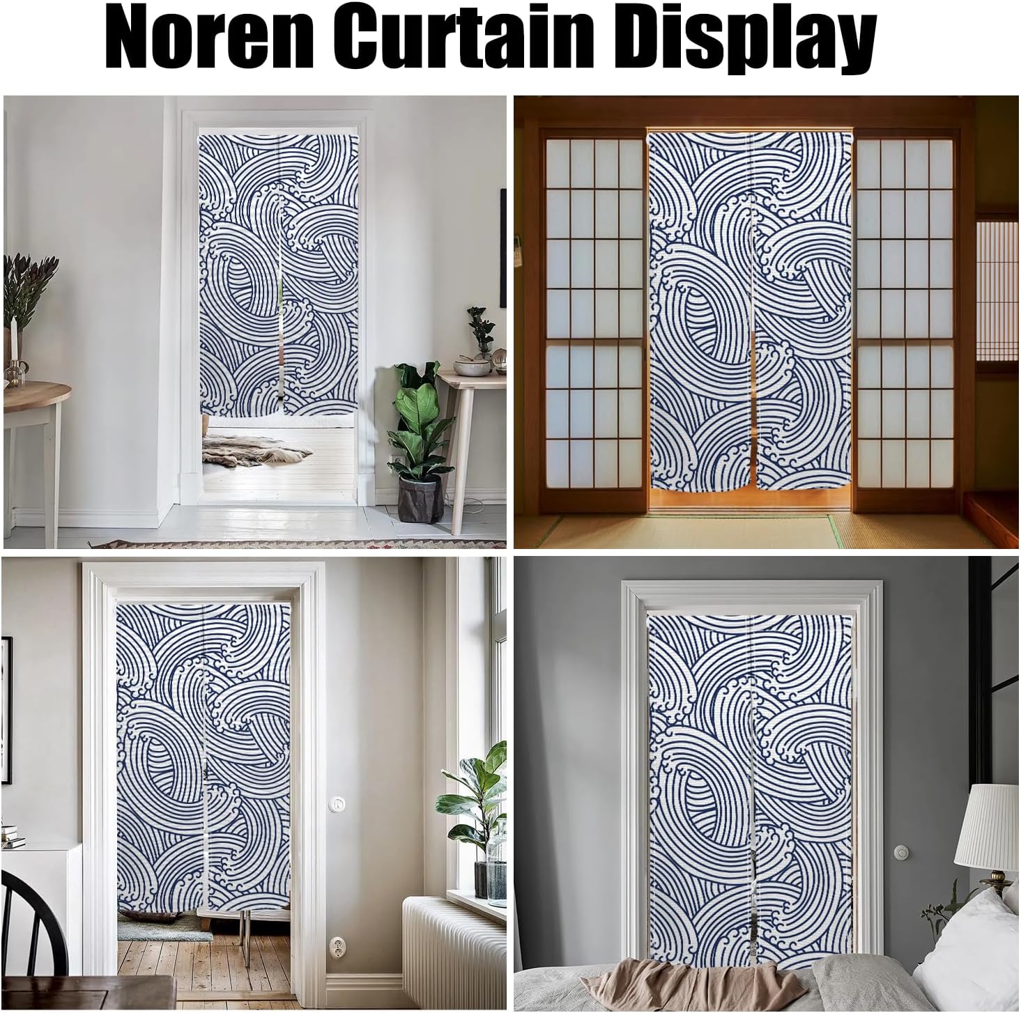 Japanese Style Noren Door Curtain Pink Sakura 283 x 472 Inches