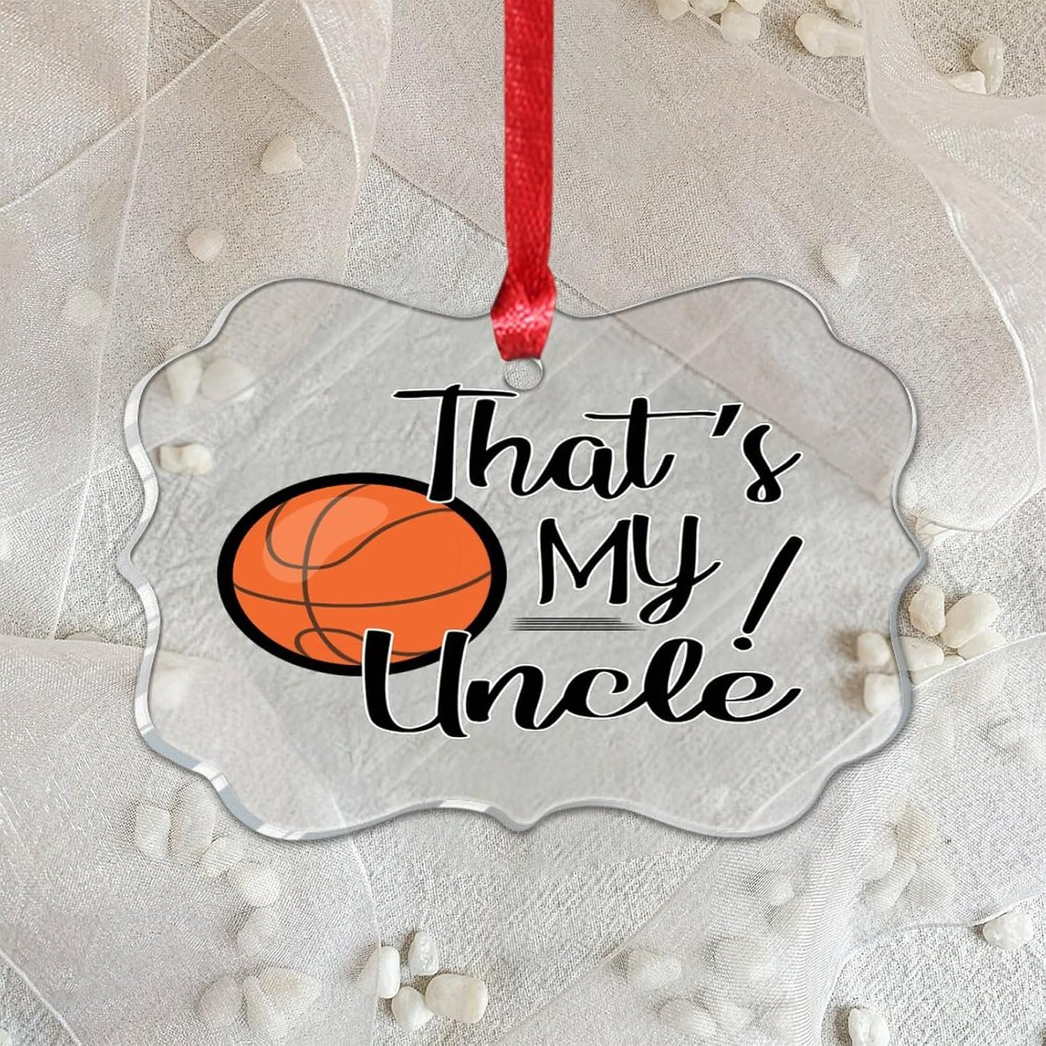 2023 Acrylic Basketball Uncle Nephew Christmas Bauble Decorations