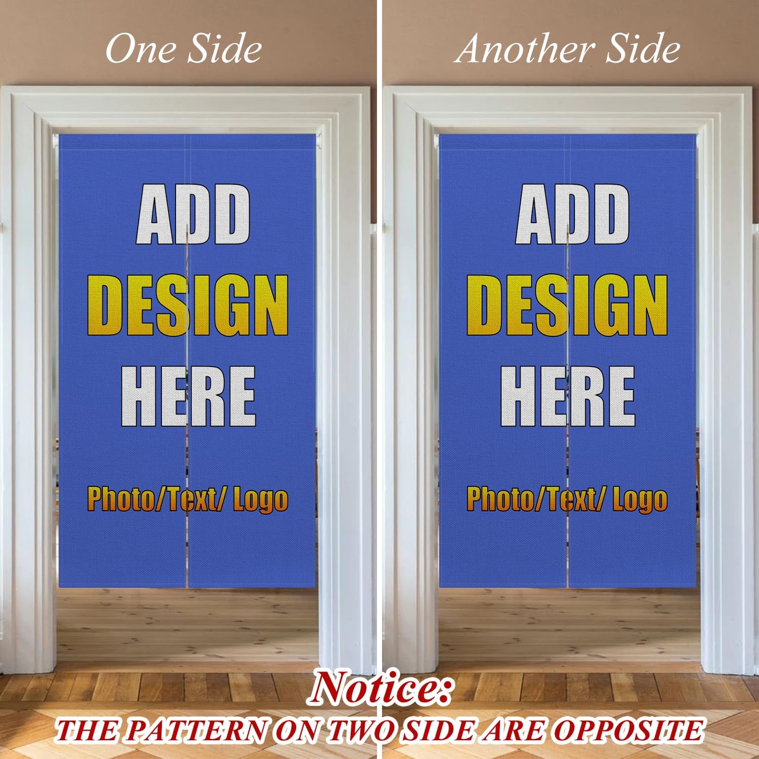 Custom Double Sided Noren Curtain for Home Decor
