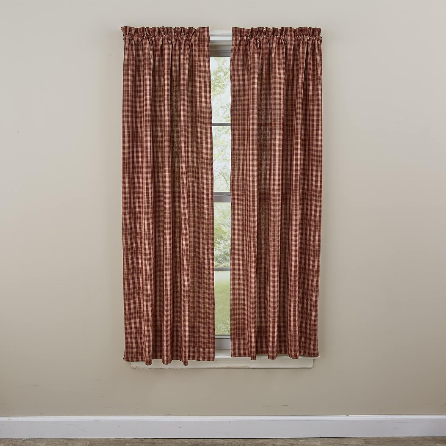Park Designs Sturbridge Country Wine Panel Curtains 72x63