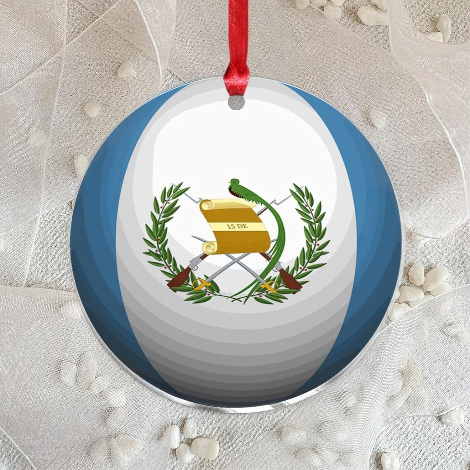 3 Inch Acrylic Christmas Ornaments 2024 Country Flag Decor
