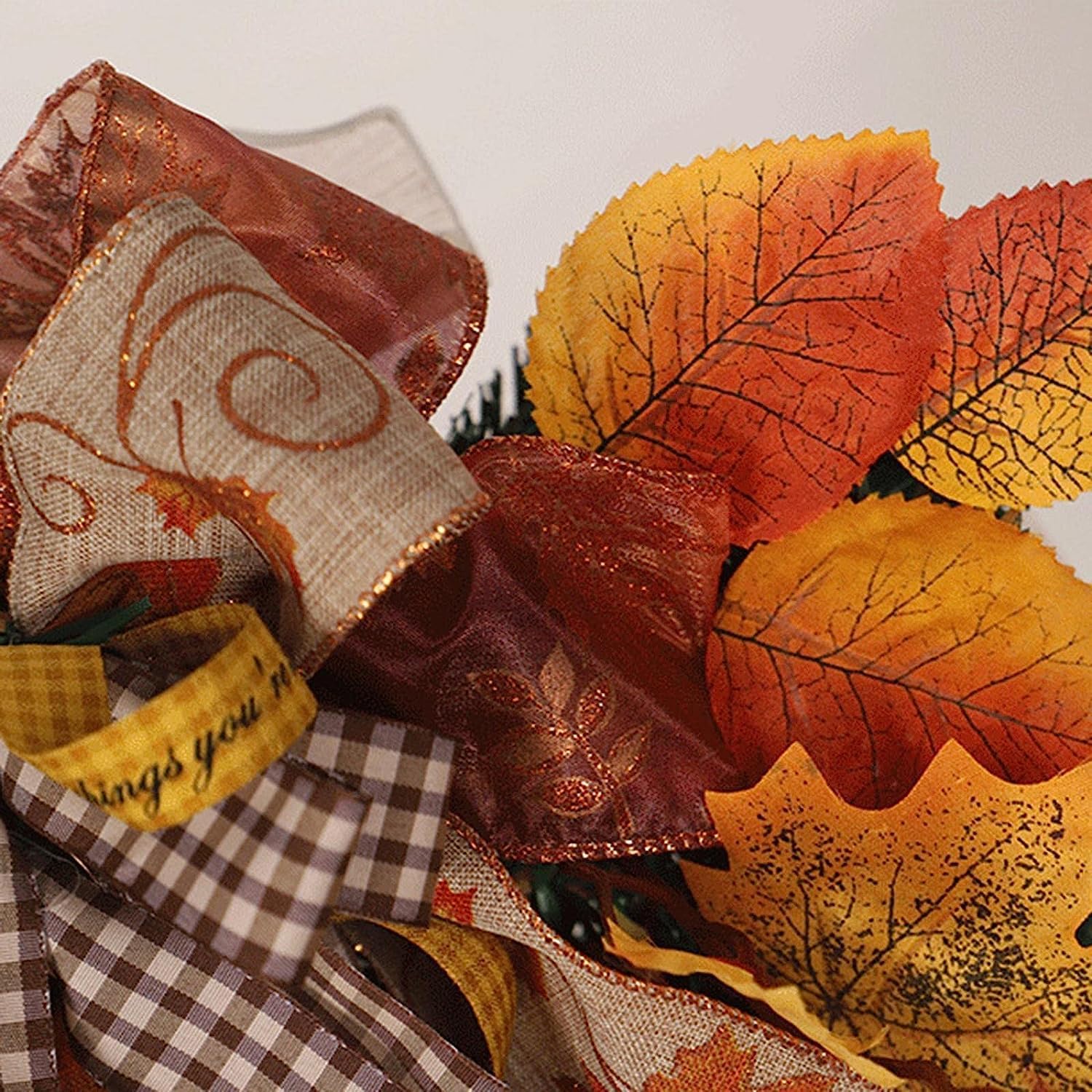 Maple Leaves Swag Wreath for Fall Decor