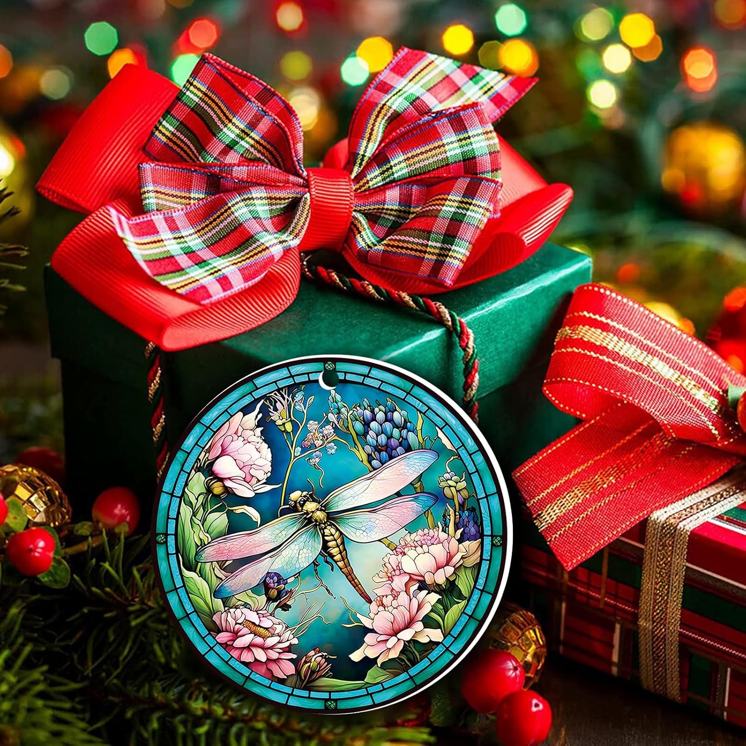 Dragonfly Christmas Ornament 2024 Hanging Decor