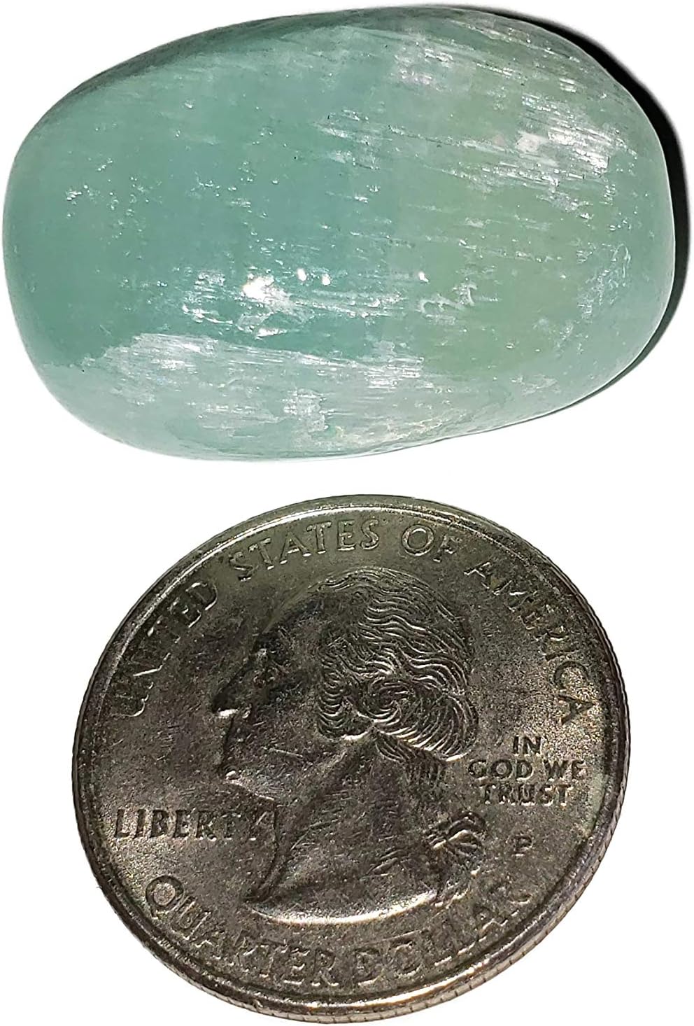 1pc Pistachio Green Calcite Tumbled Healing Crystal from Turkey