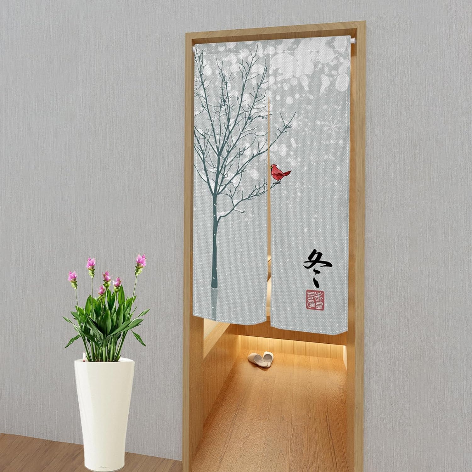 Leowefowa Japanese Noren Door Curtain 335x709