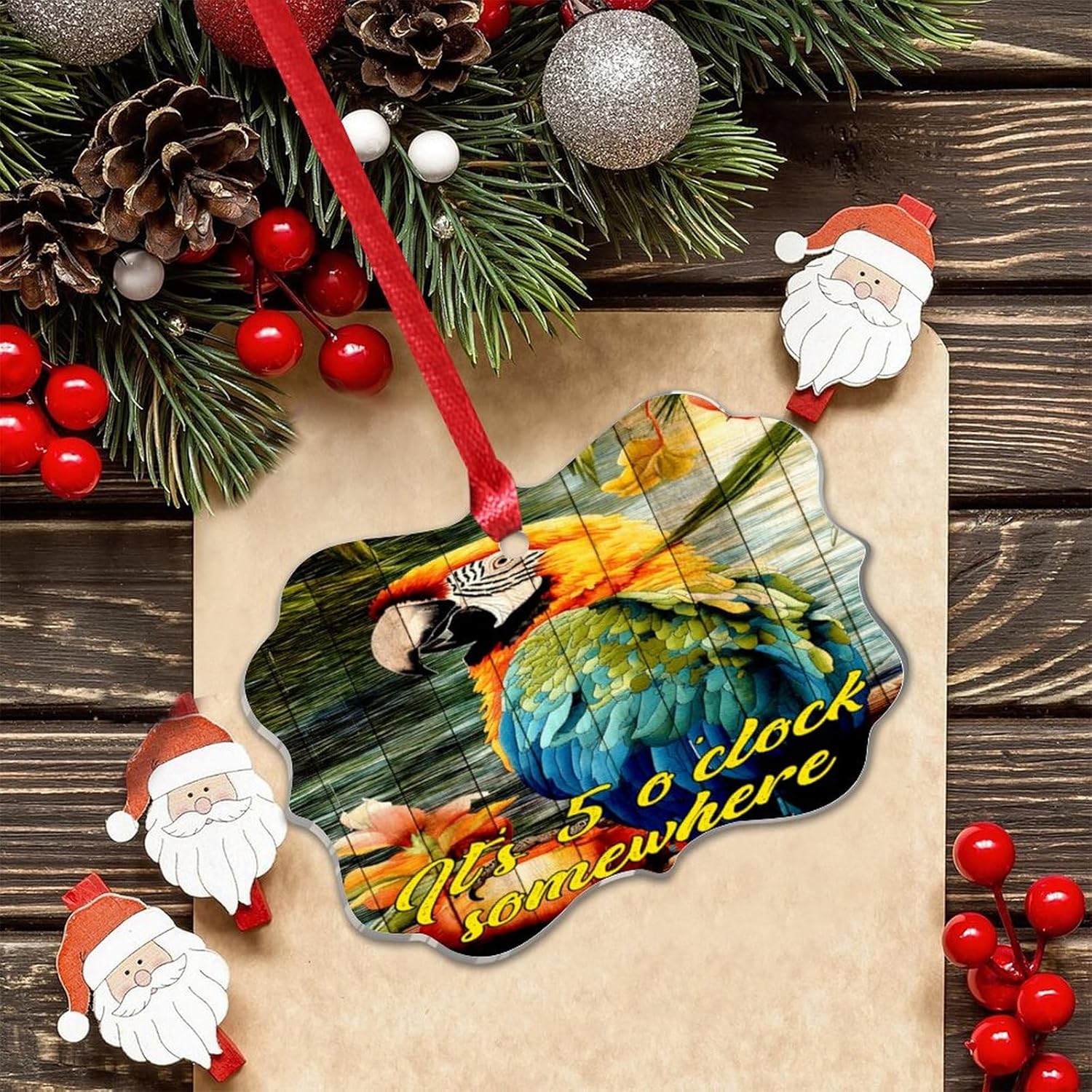 3 Inch Acrylic Christmas Ornaments 2024 Five Oclock Somewhere Decor