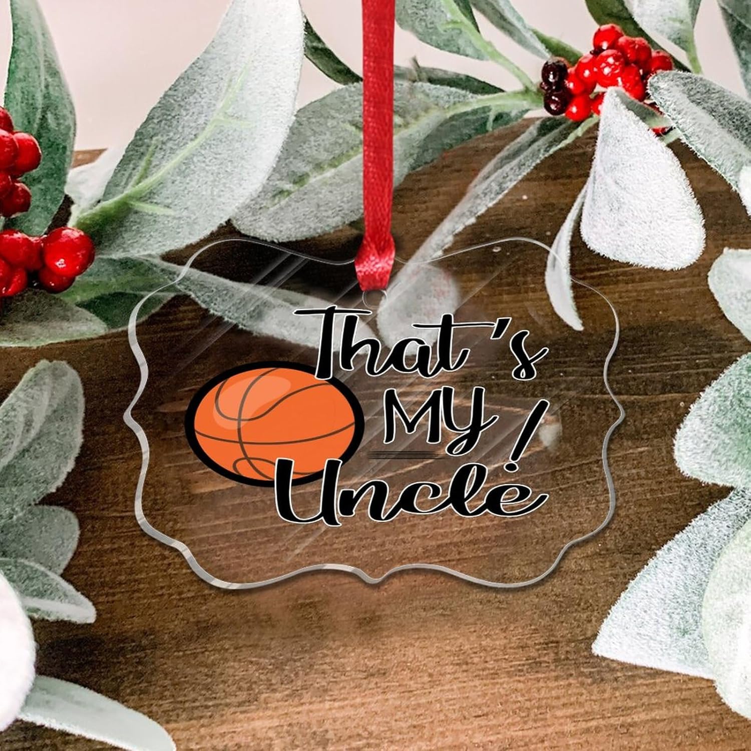 2023 Acrylic Basketball Uncle Nephew Christmas Bauble Decorations