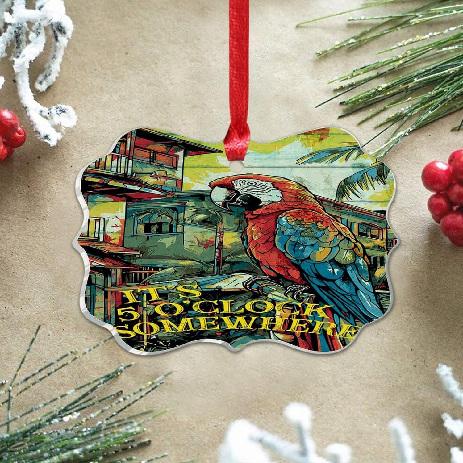 3 Acrylic Christmas Ornaments 2024 Funny Hanging Baubles Decoratives