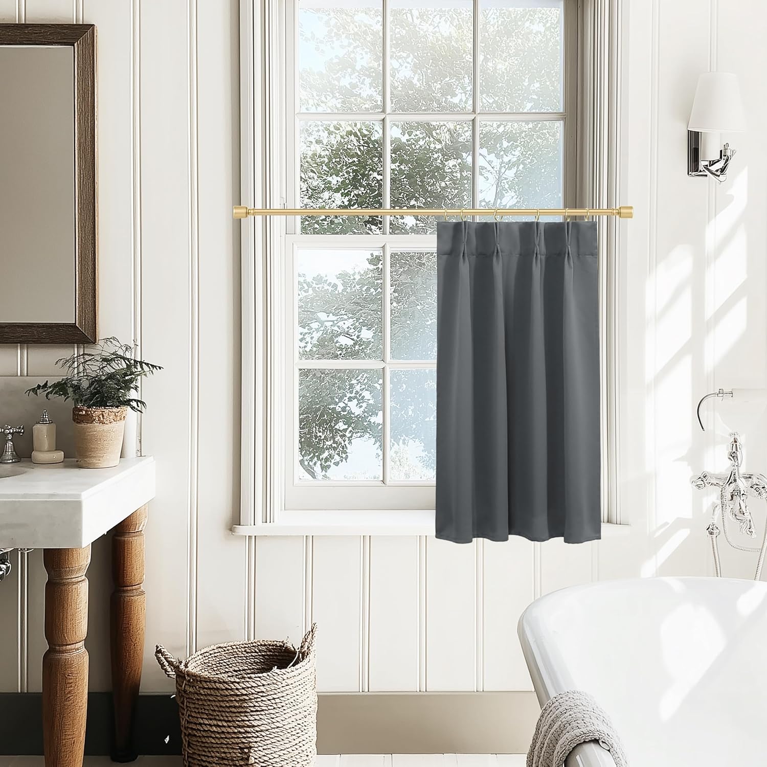 Lino Rosa Door Curtains 26x40 Inch Blackout Panels