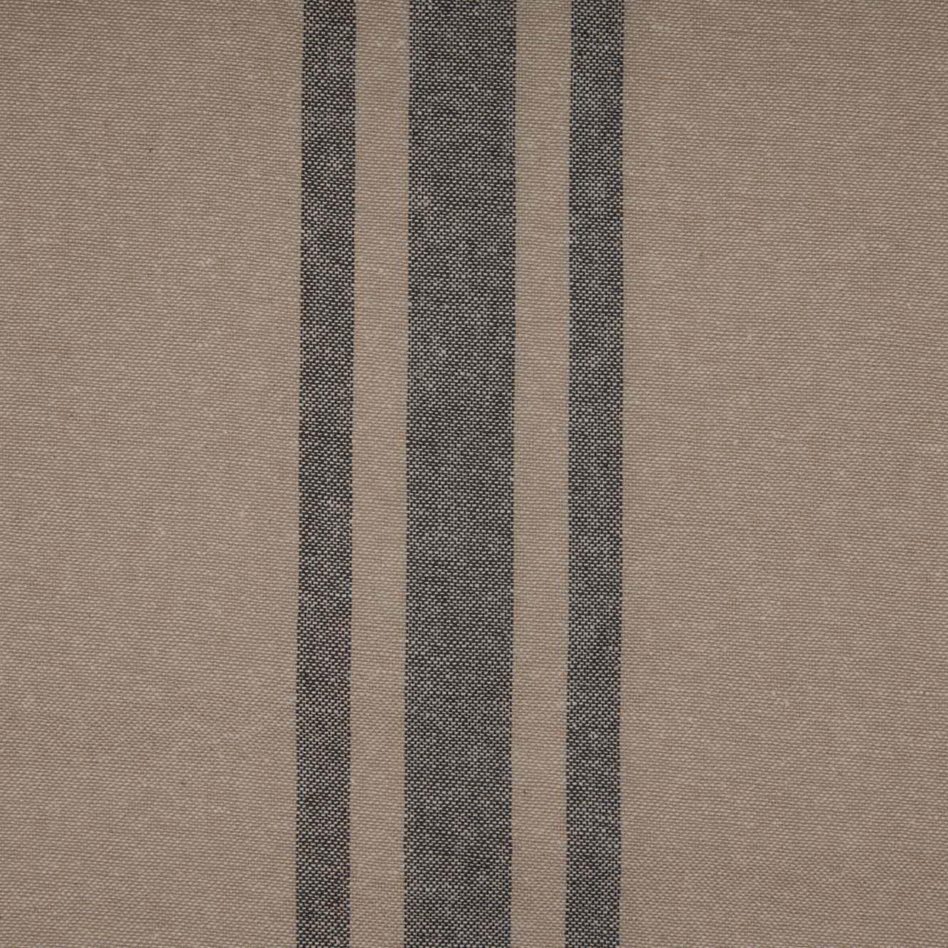 VHC Brands Grain Sack Charcoal Black Stripe Prairie Curtain Panels Set