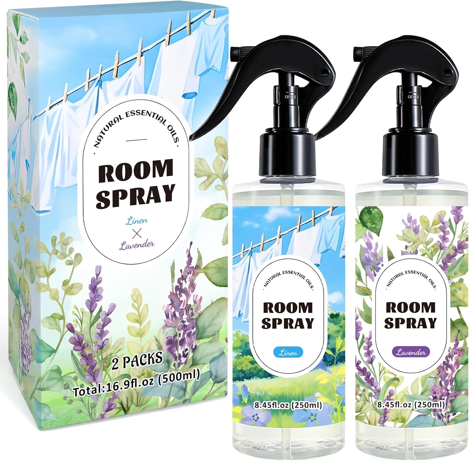 SCENTORINI Air Freshener Spray 2-Pack Linen Lavender