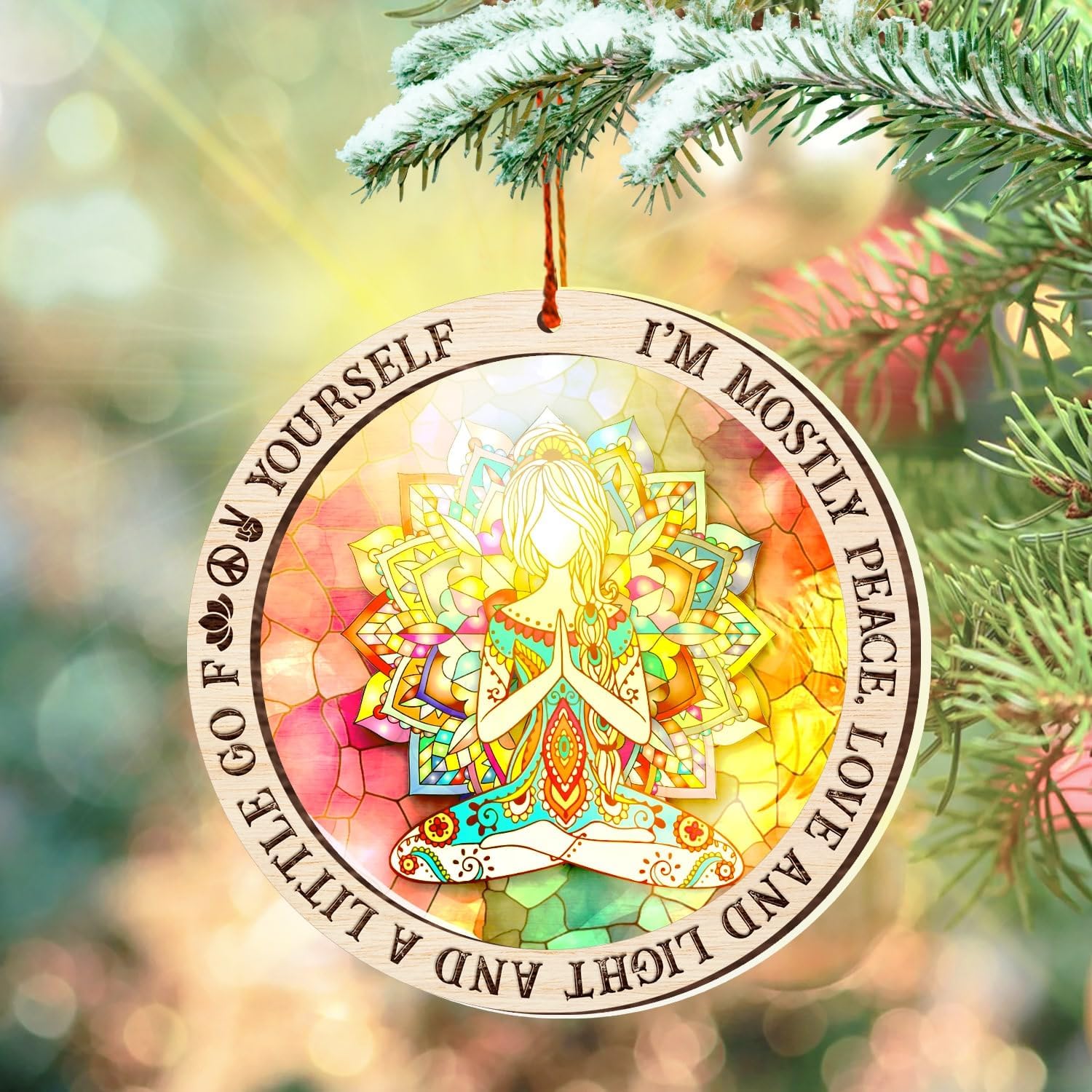 Namaste Yoga Ornament for Christmas Tree 2024