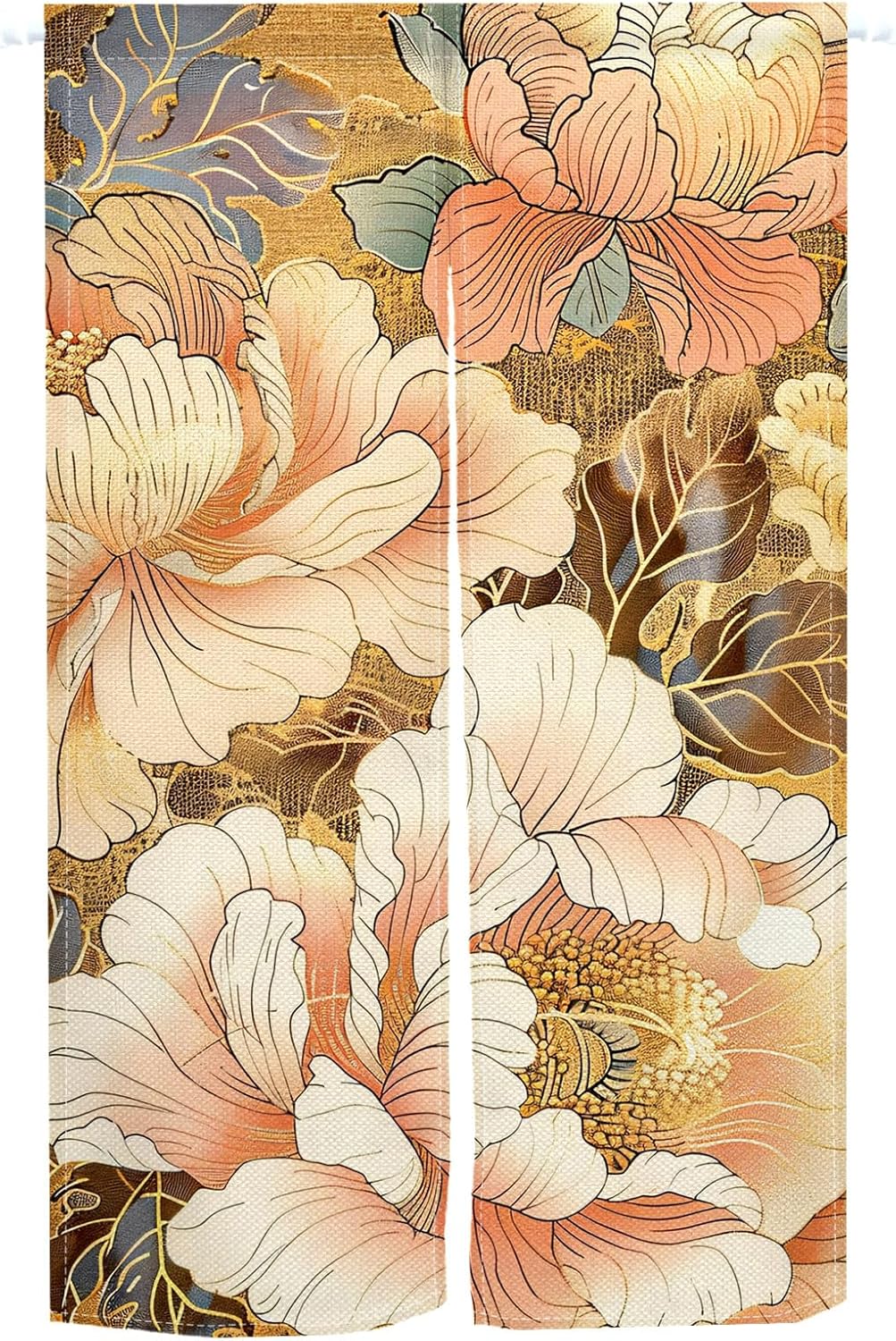 Chinese Style Blooming Flowers Panel Curtain for Home Use