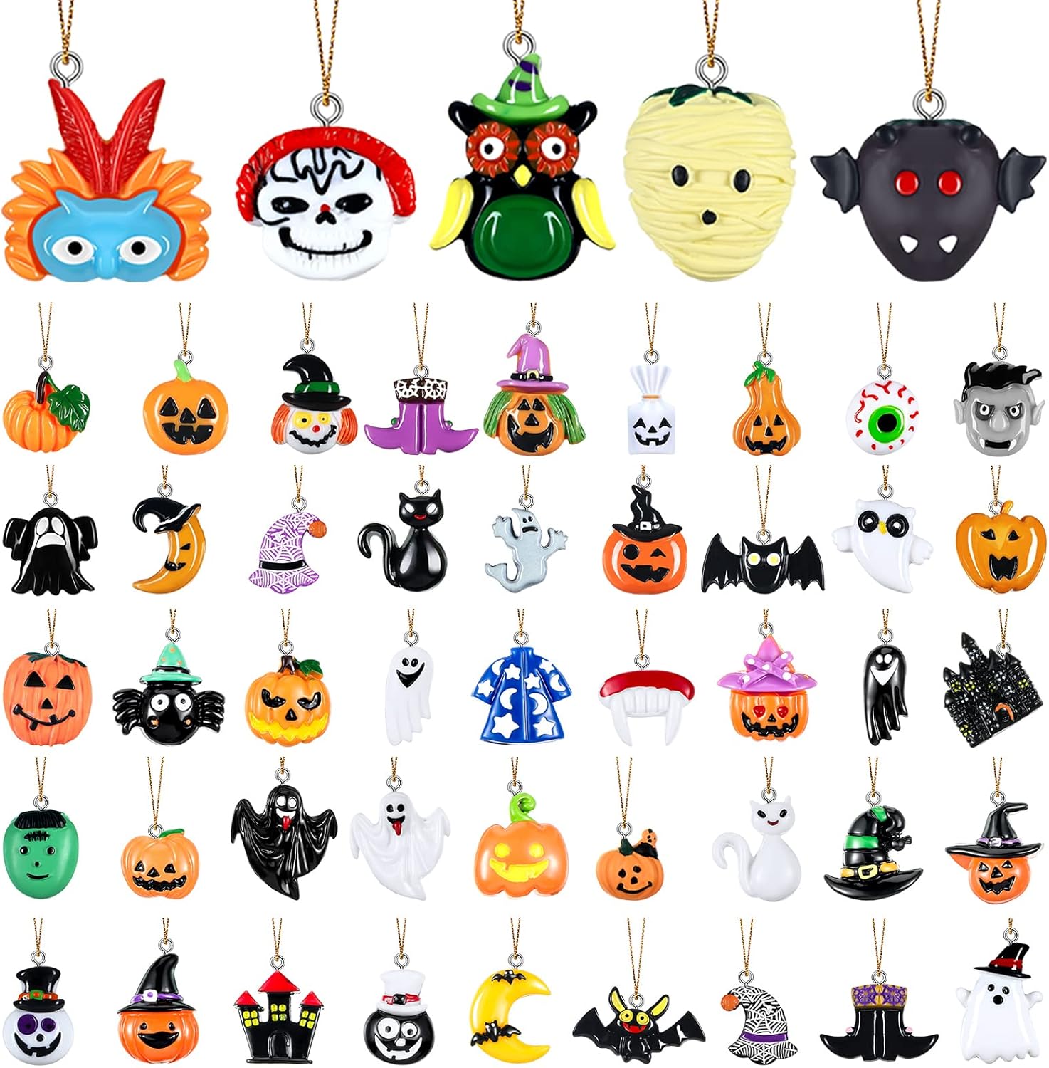 Chunful 50 Piece Halloween Tree Ornament Set