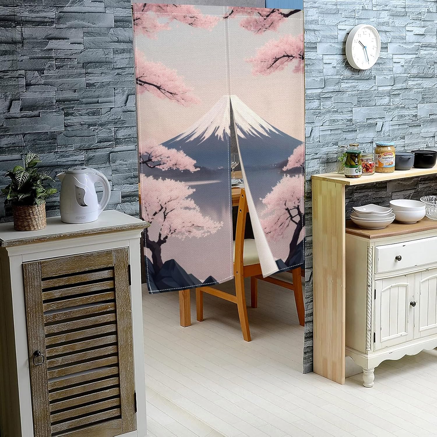 Leowefowa Japanese Noren Doorway Curtain Panel