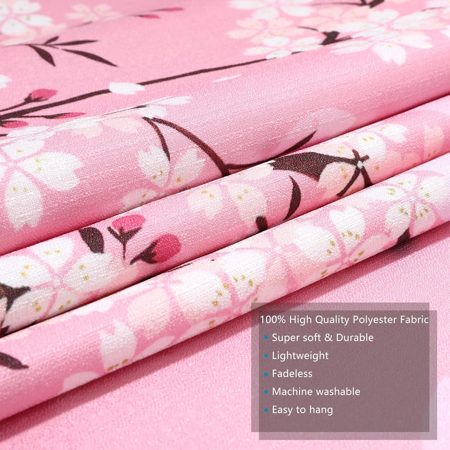 Japanese Noren Door Curtain with Cherry Blossom Design