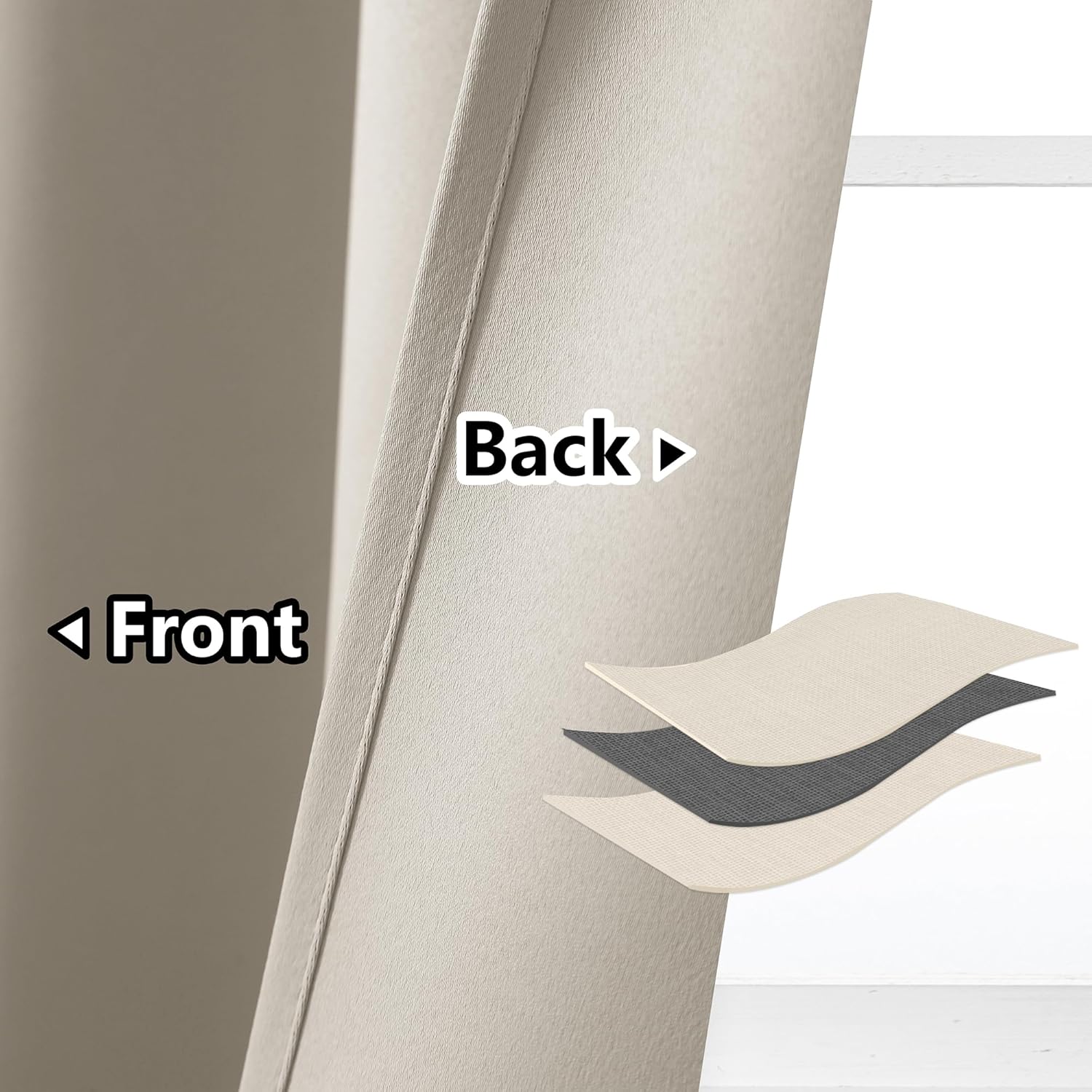 AOSKY Door Curtains for Privacy Light Blocking