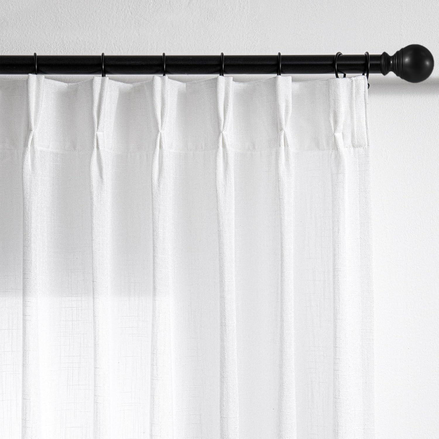 MYSKY HOME White Curtains 2 Panels Set 84 Inch Length