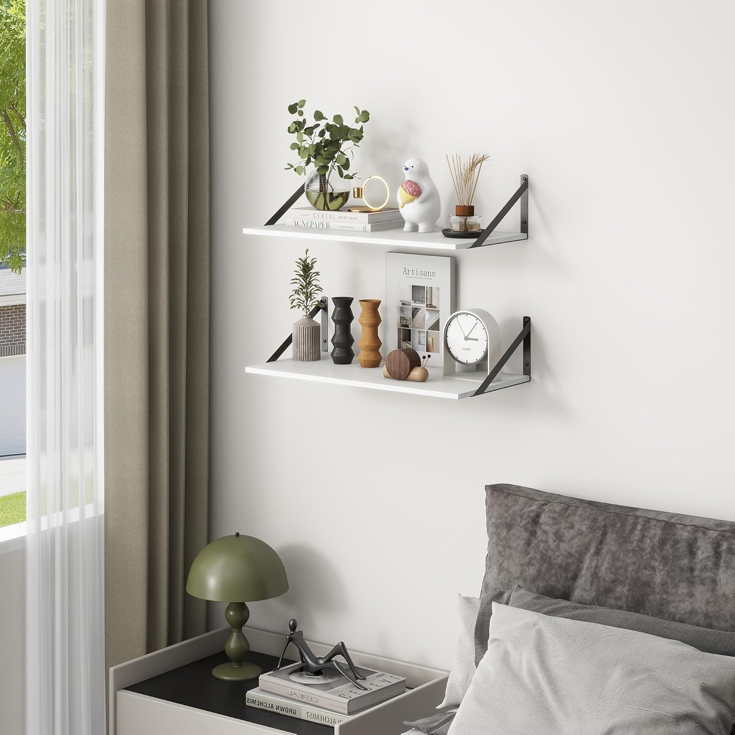 Fun Memories 12 Inch Deep Floating Shelves Set of 2