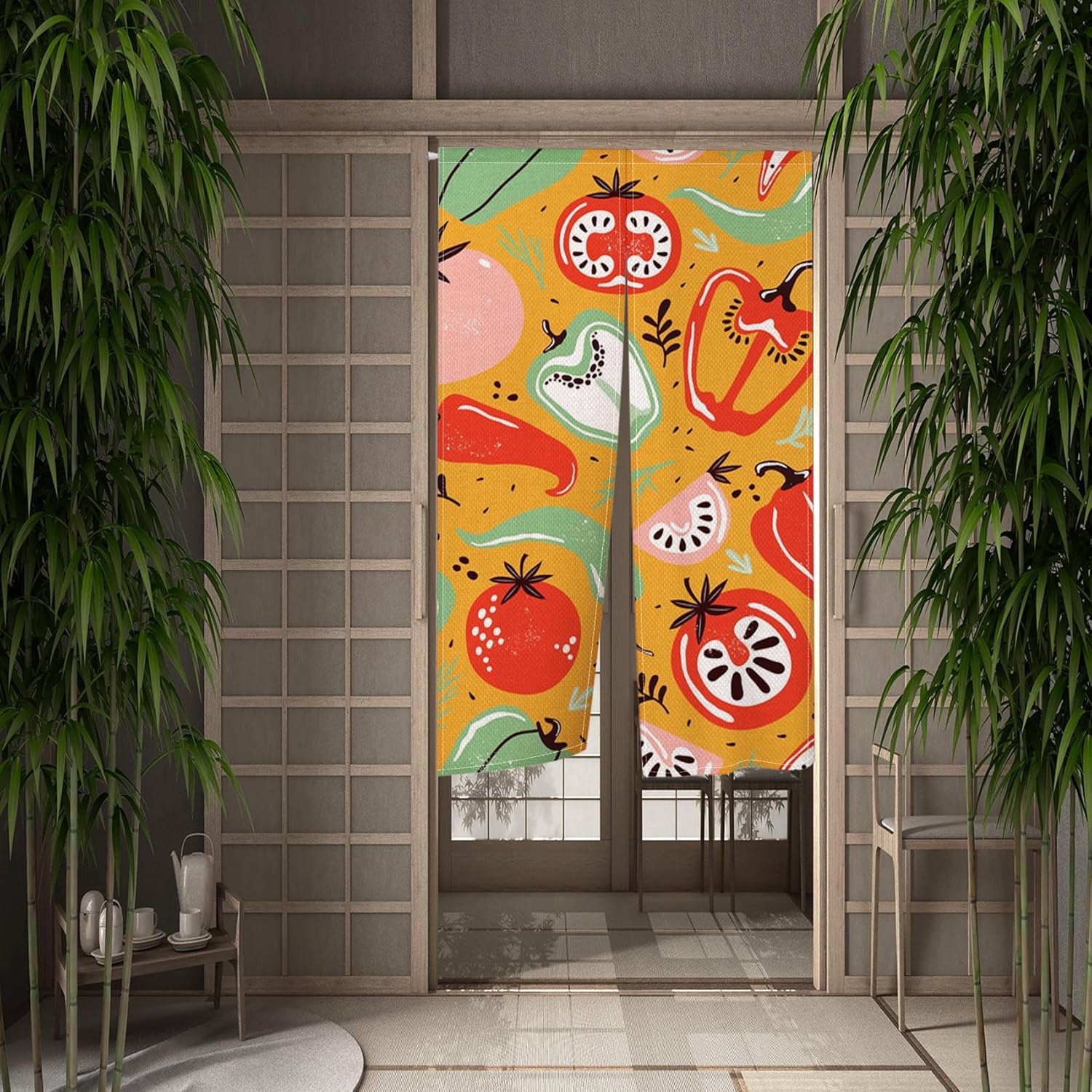 Leowefowa Japanese Noren Door Curtain Panel 335x709