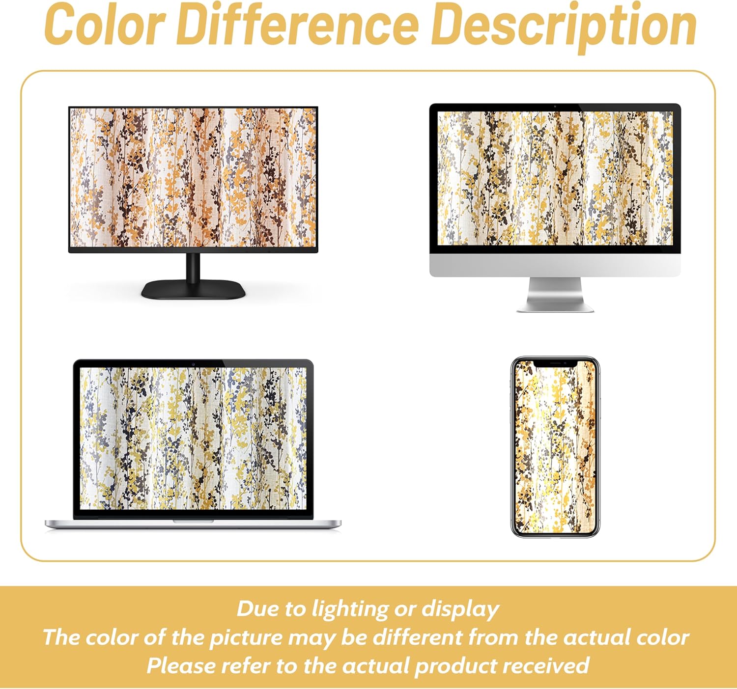DriftAway Leah Abstract Floral Blossom Thermal Insulated Window Curtain Valance 52x18 Inches