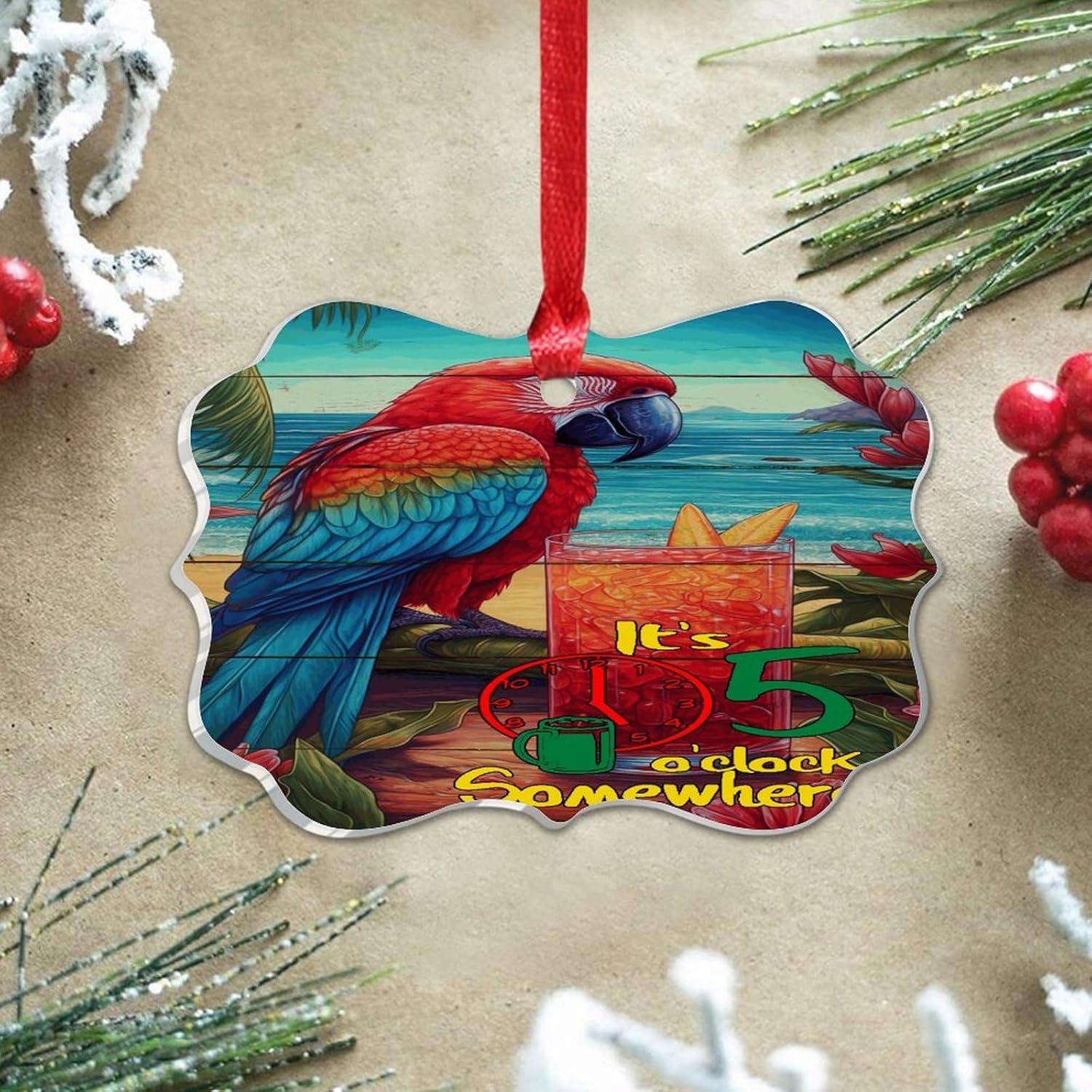 3 Inch Acrylic Christmas Ornaments 2024 Decorative Hanging Baubles 1