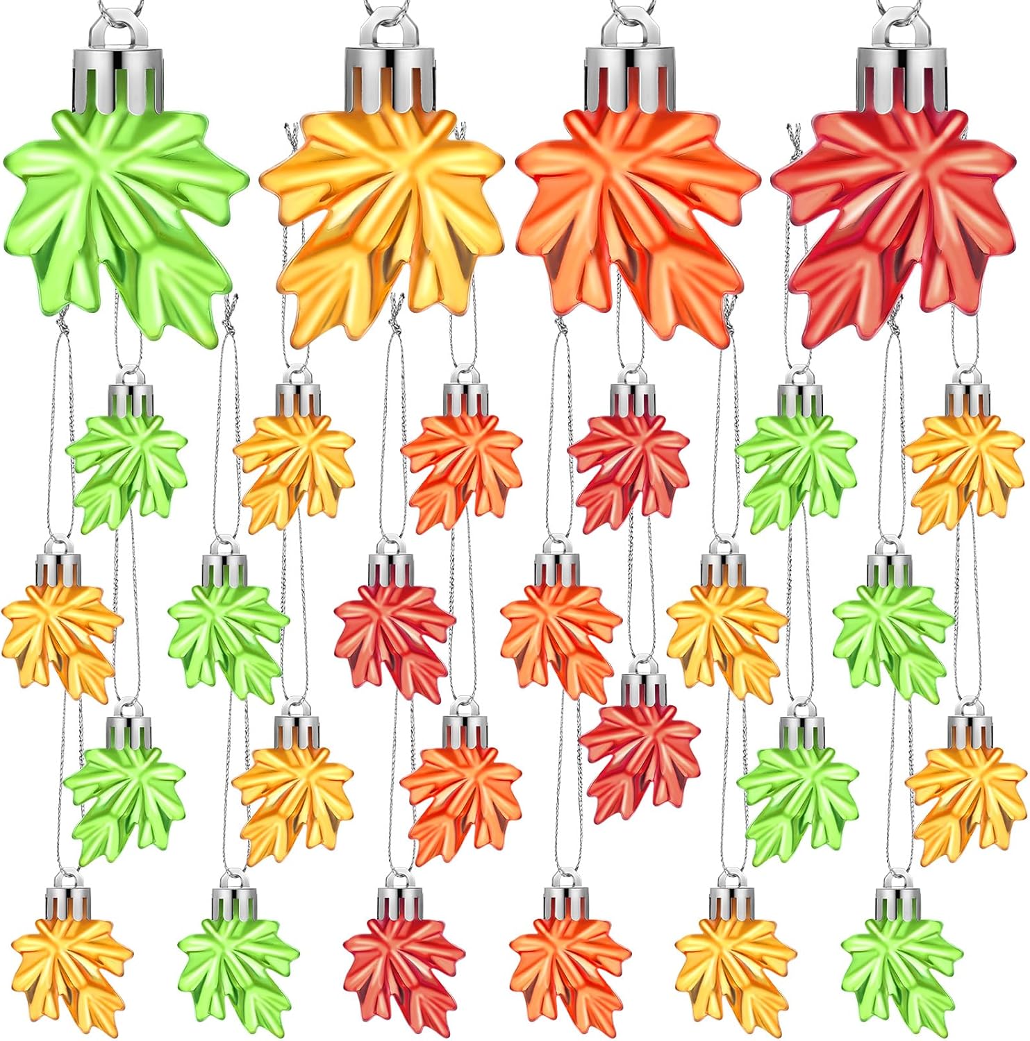 Zeyune Fall Maple Leaf Hanging Ornaments for Thanksgiving