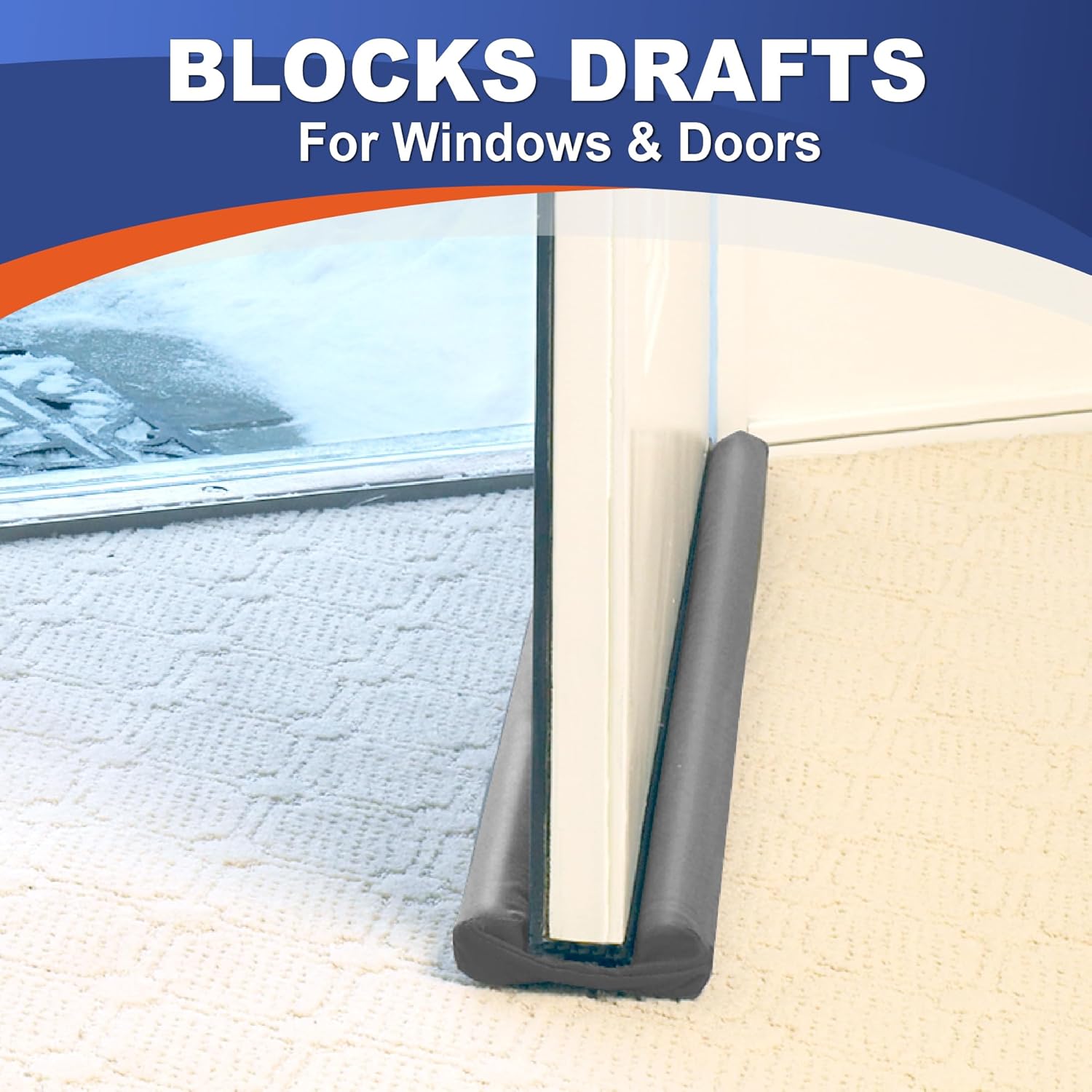 Twin Draft Guard Hug N Fit 28-36 Inch Draft Stopper