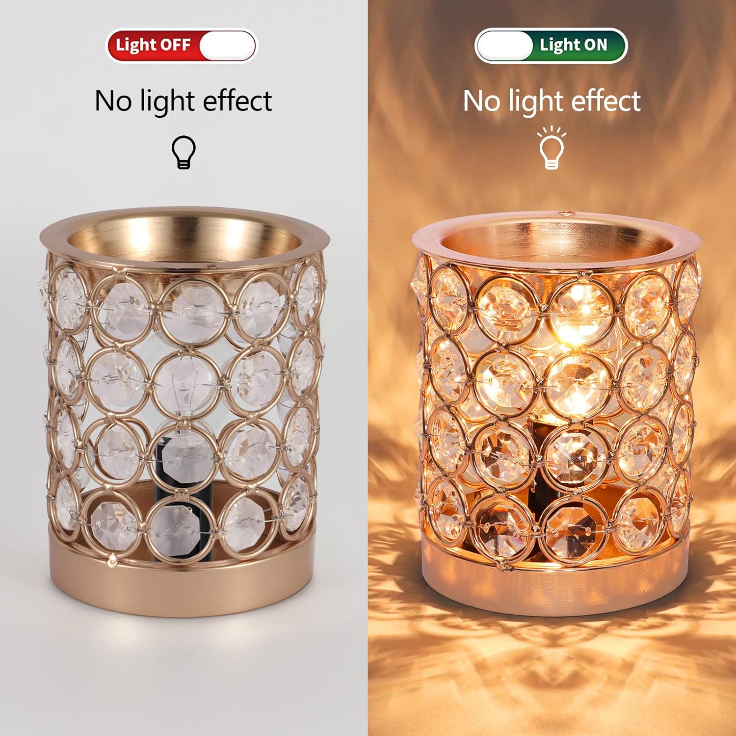 Crystal Wax Melt Warmer with Night Light