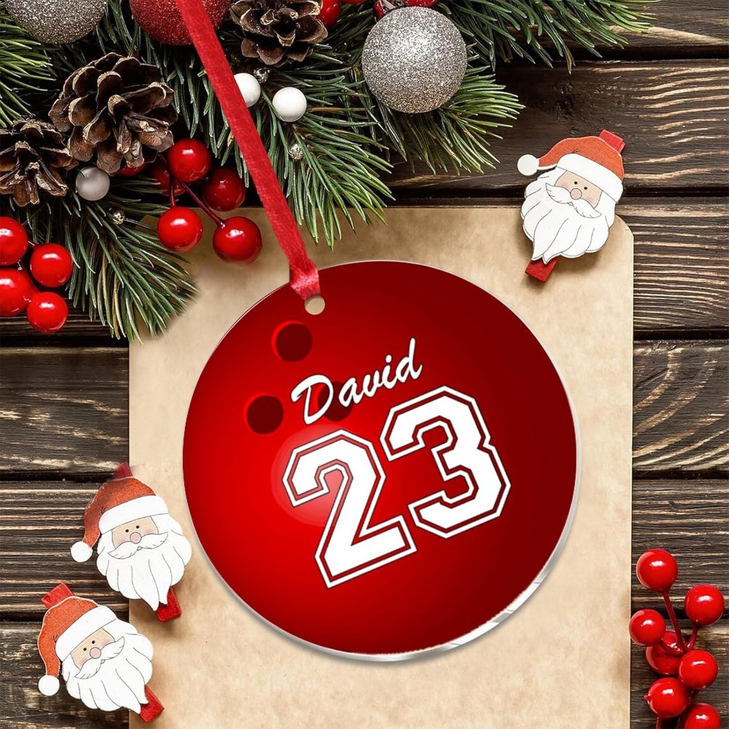 3 Inch Clear Acrylic Christmas Ornaments 2023 Decor