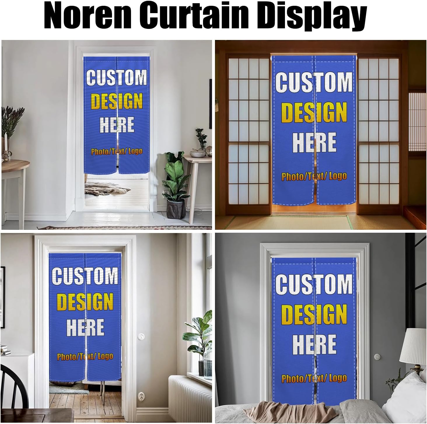 Custom Japanese Noren Curtain with Personalized Design