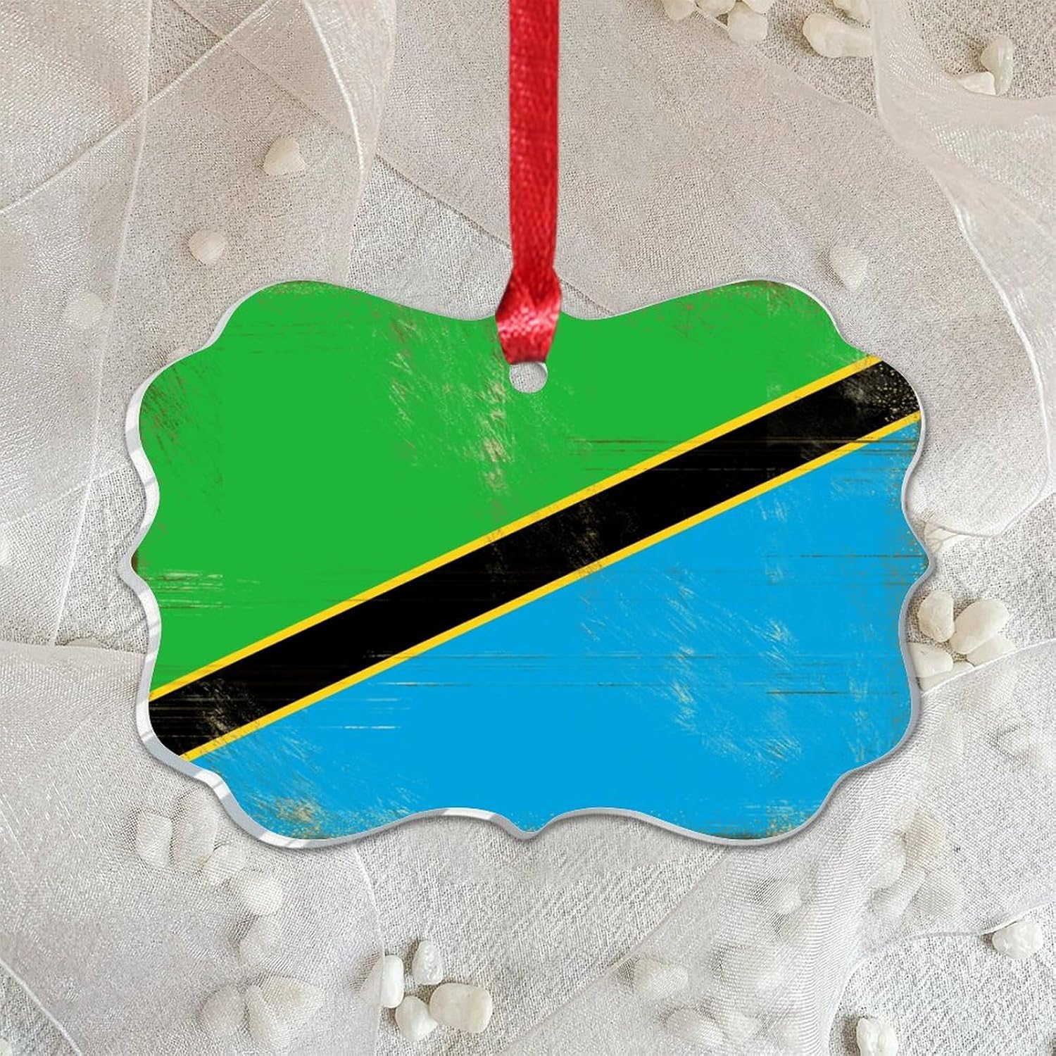 3 Inch Clear Acrylic Christmas Ornaments 2023 Tanzania Decor