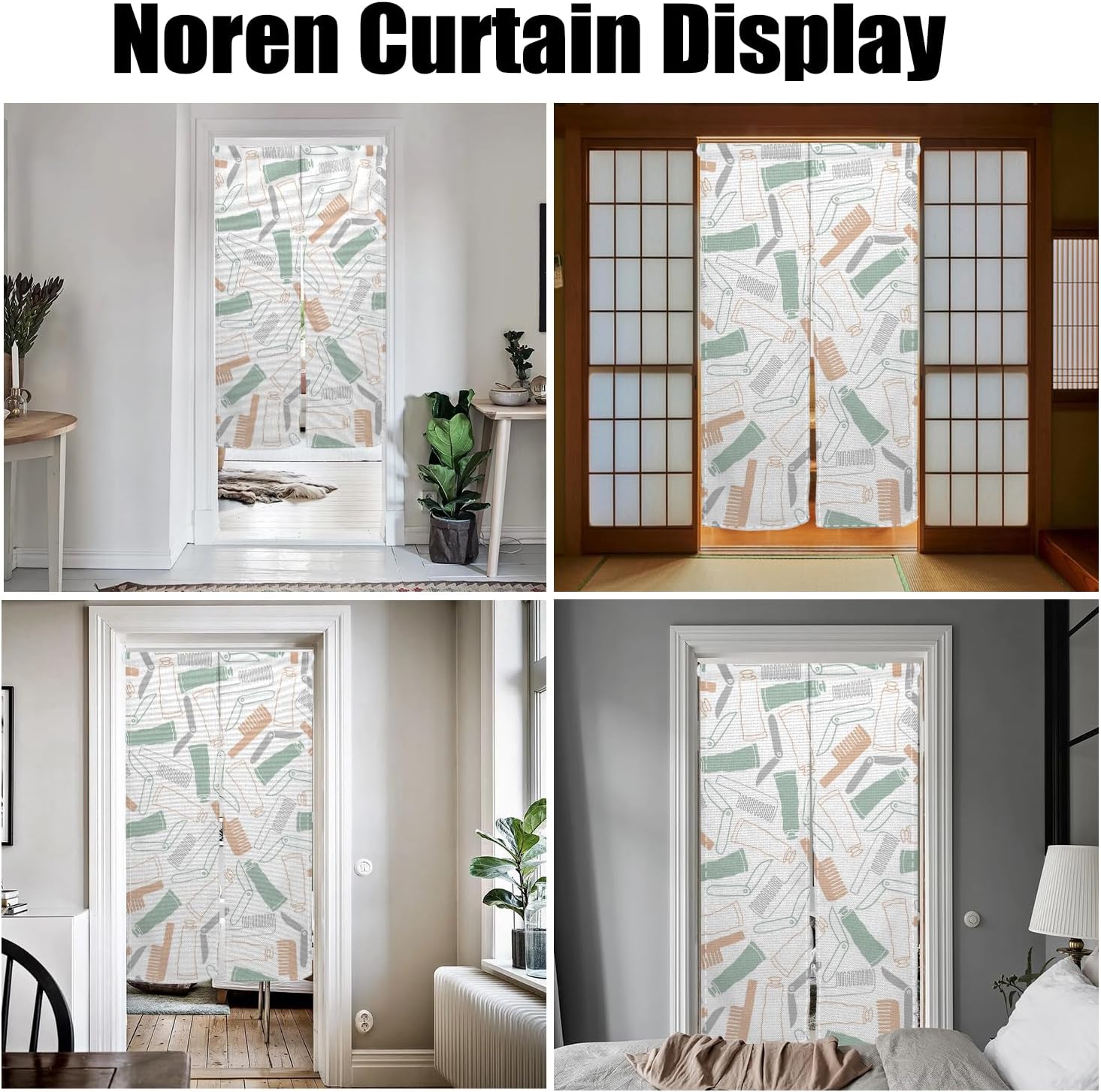 Leowefowa Long Noren Door Curtain 283 x 472 Inches