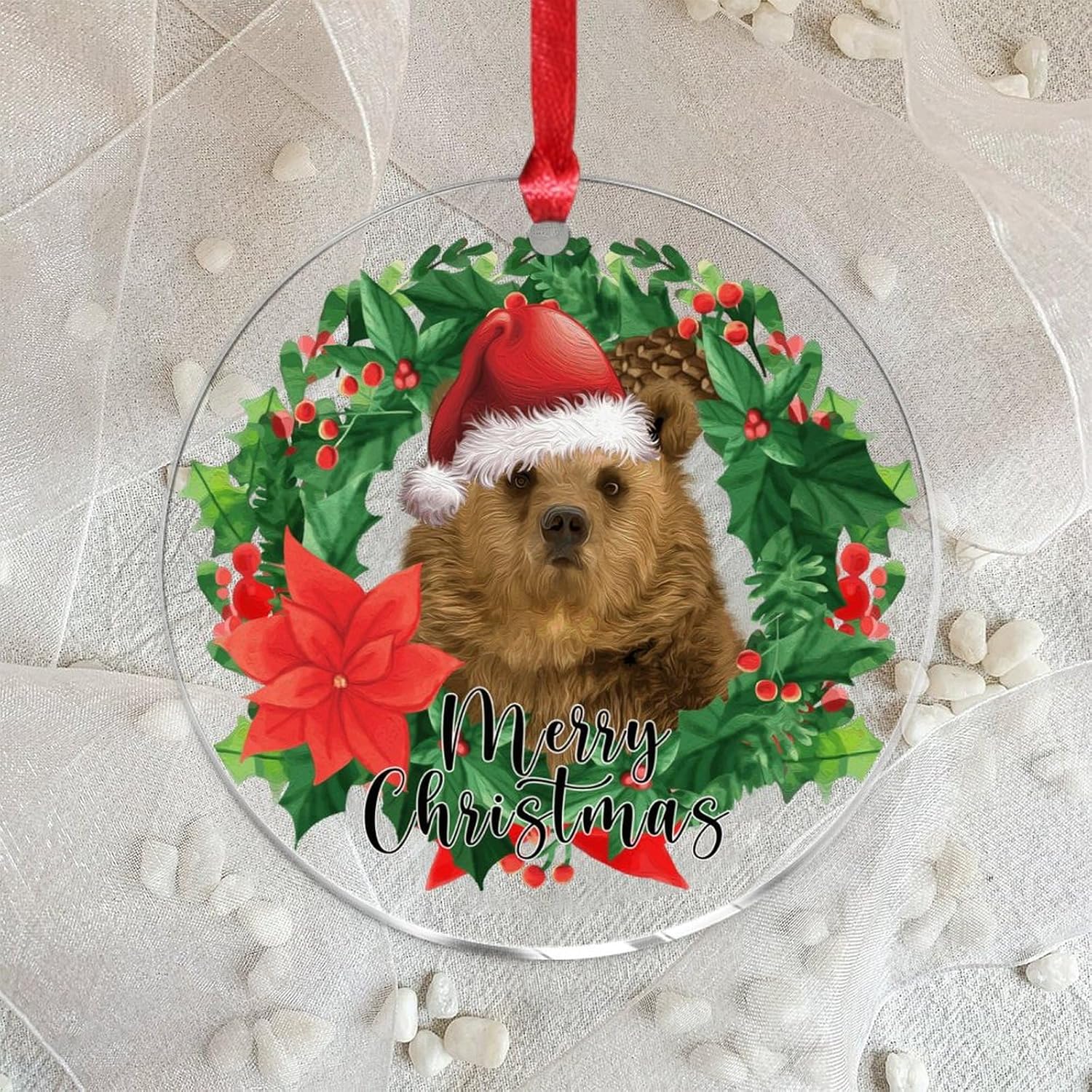 2023 Animal Woodland Acrylic Christmas Ornaments Bauble Decorations