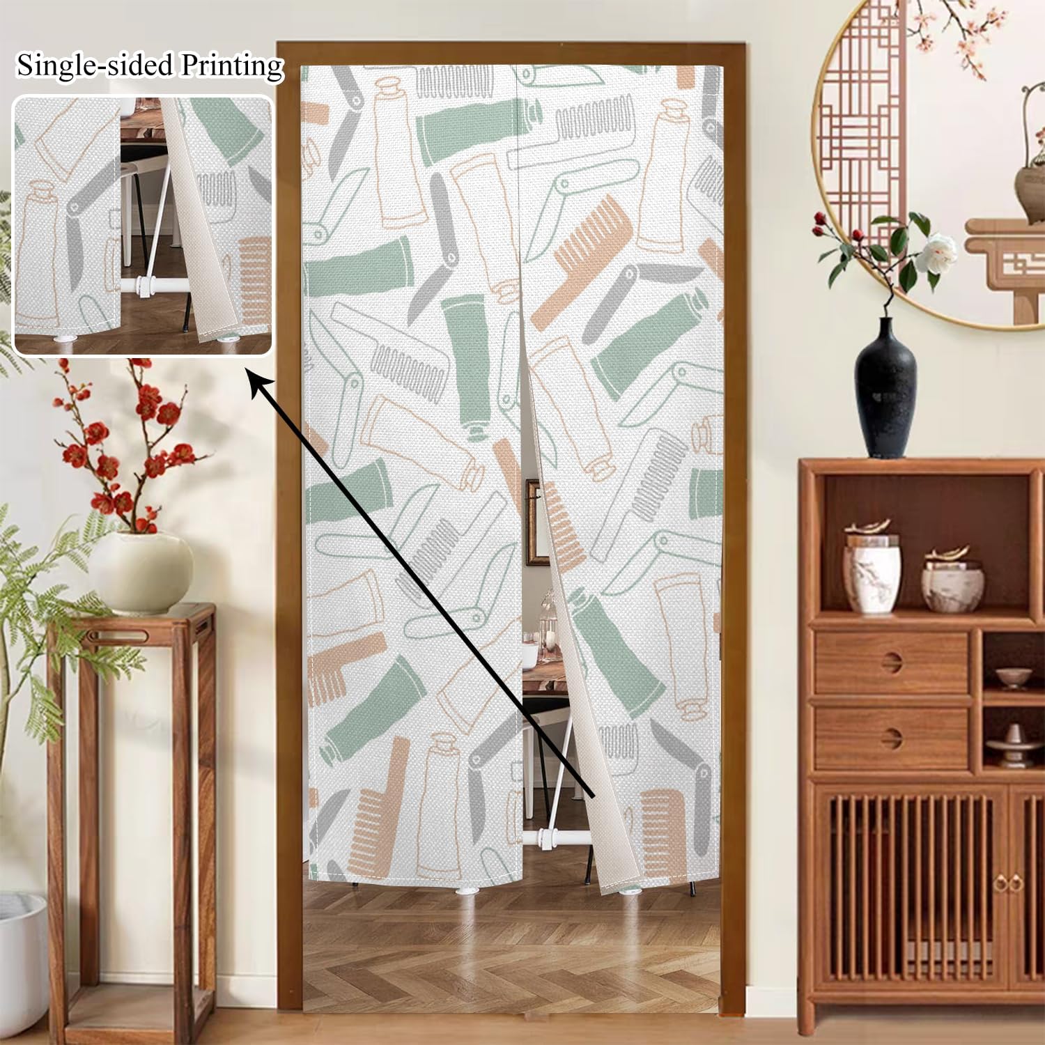 Leowefowa Long Noren Door Curtain 283 x 472 Inches